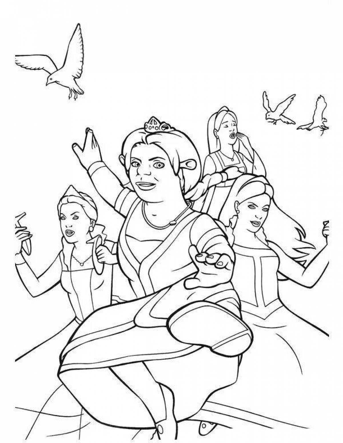 Fiona's jubilant coloring page