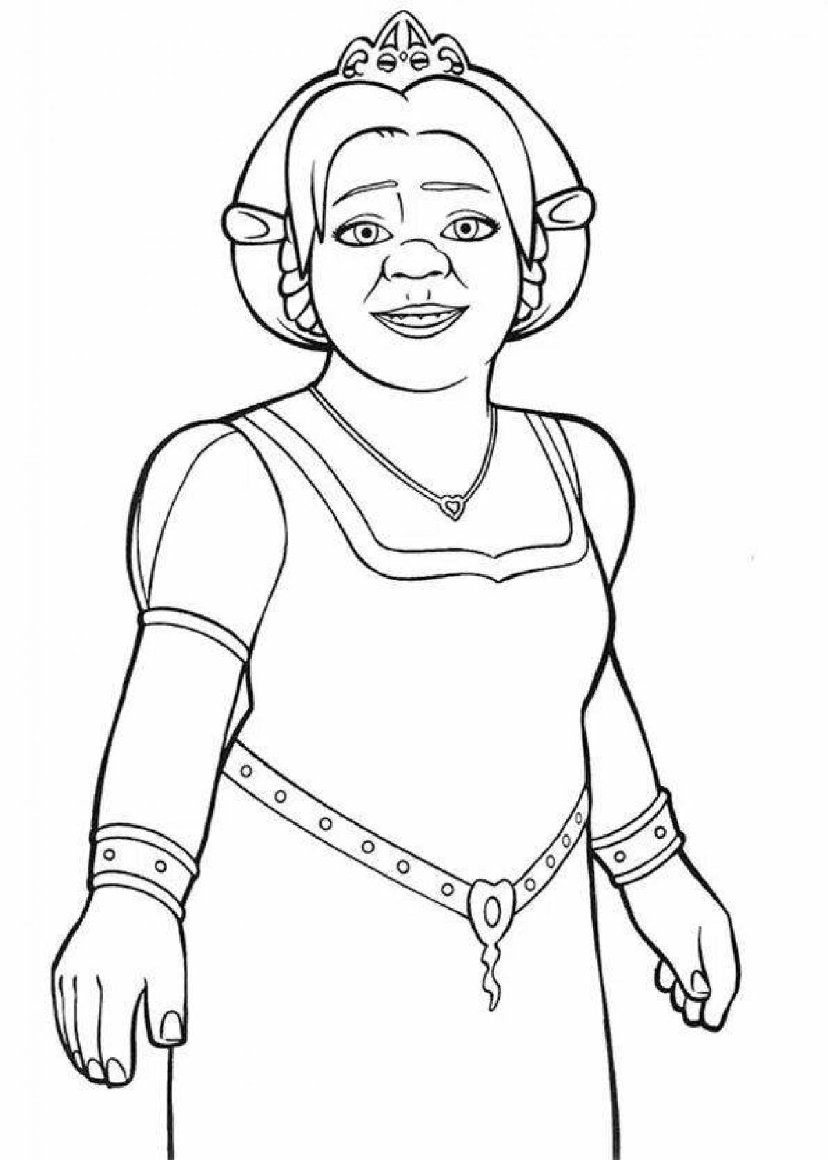 Fiona's enthusiastic coloring page