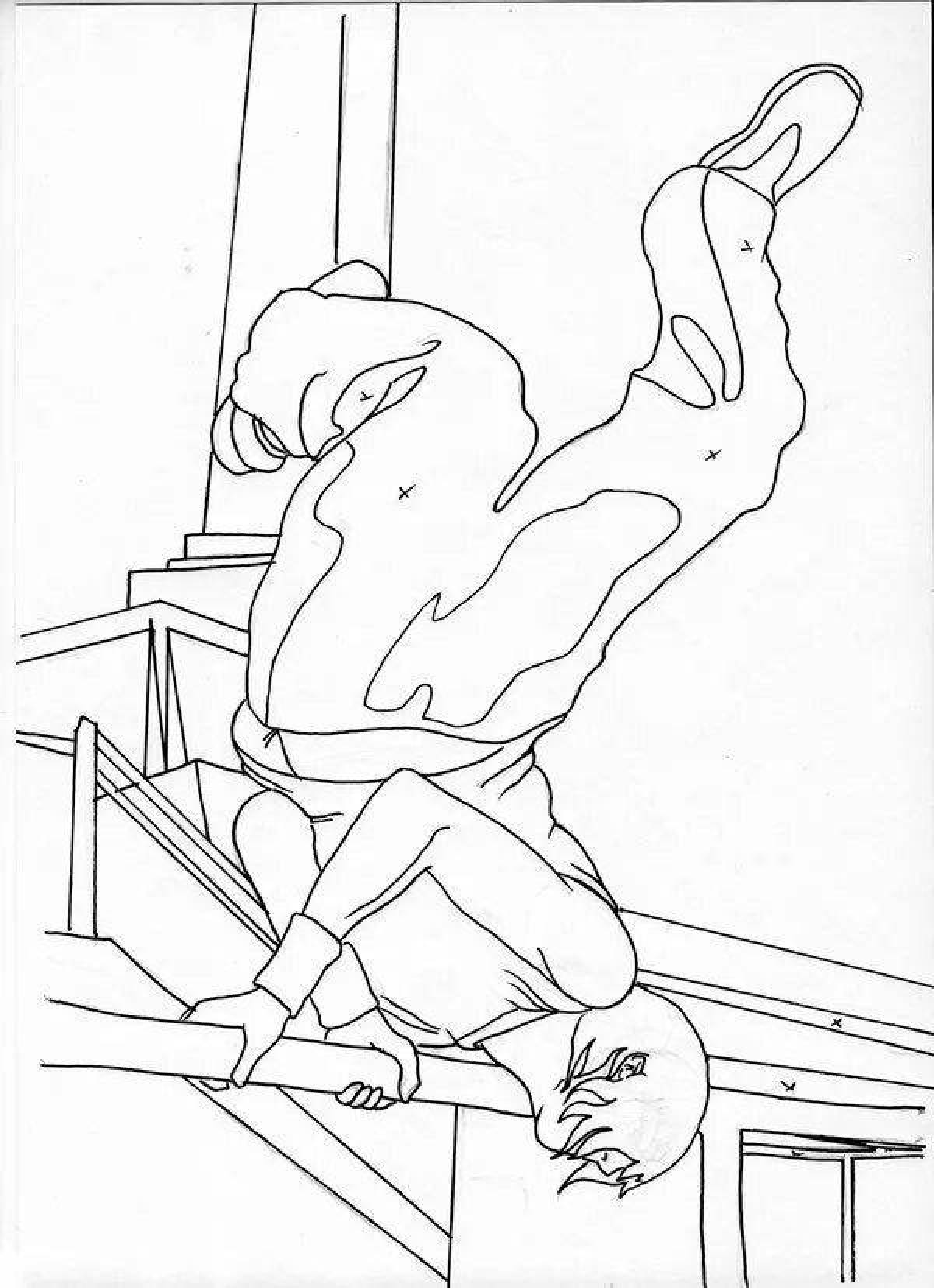 Exciting parkour coloring book