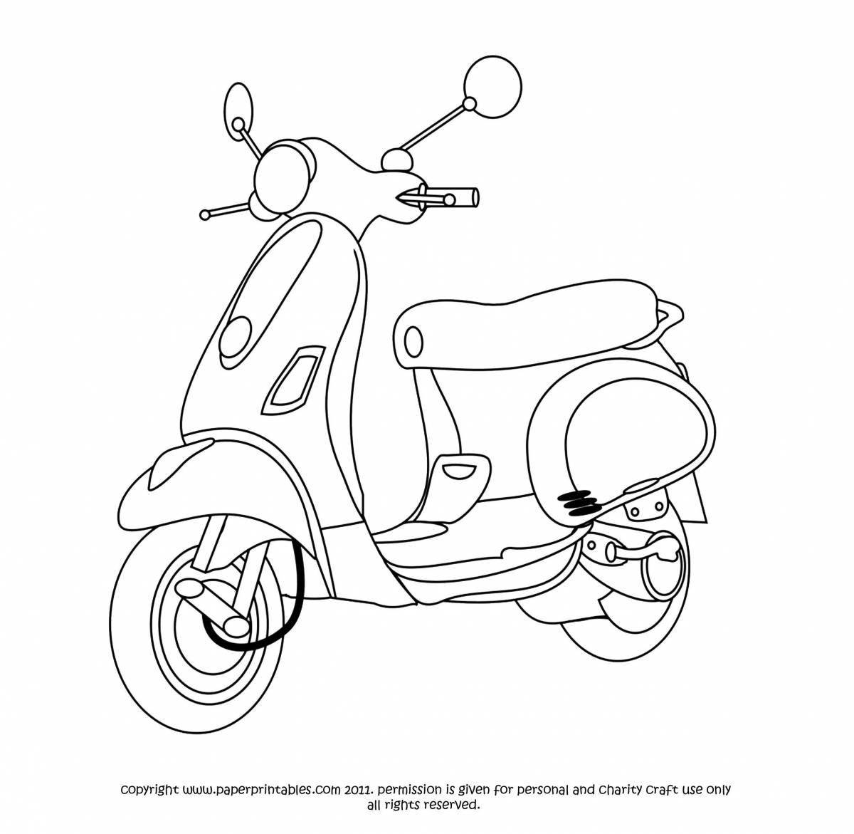 Coloring bright scooter