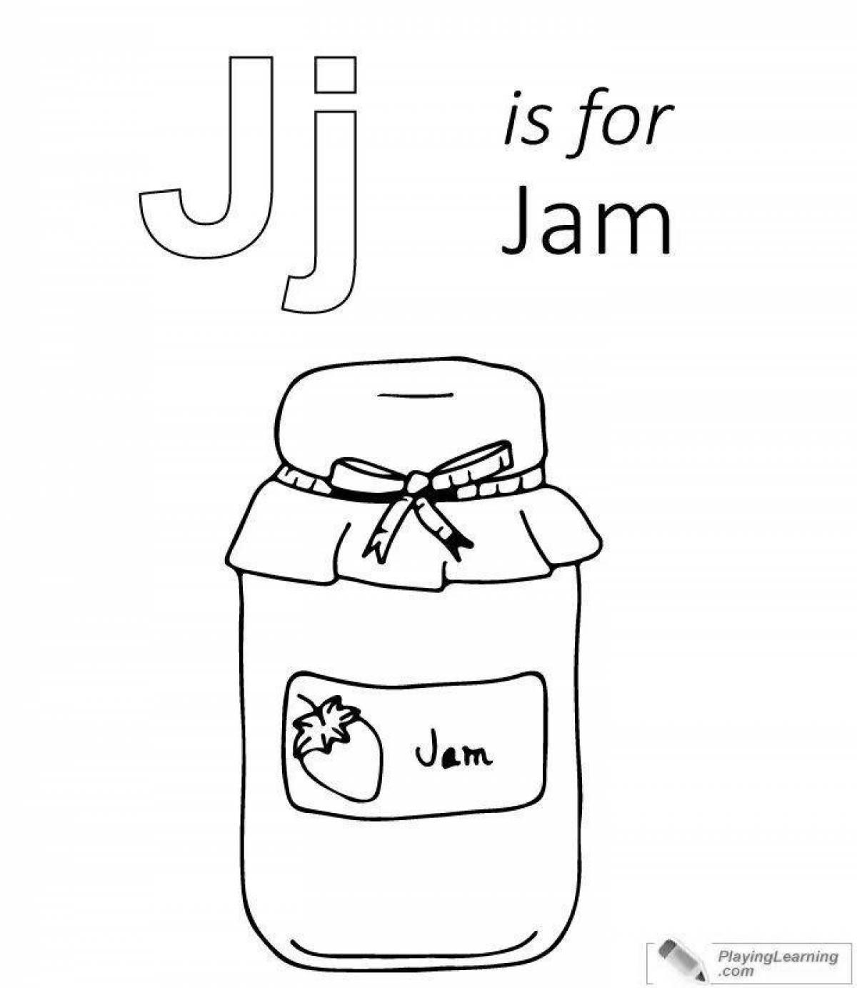 Coloring book jam in a color package