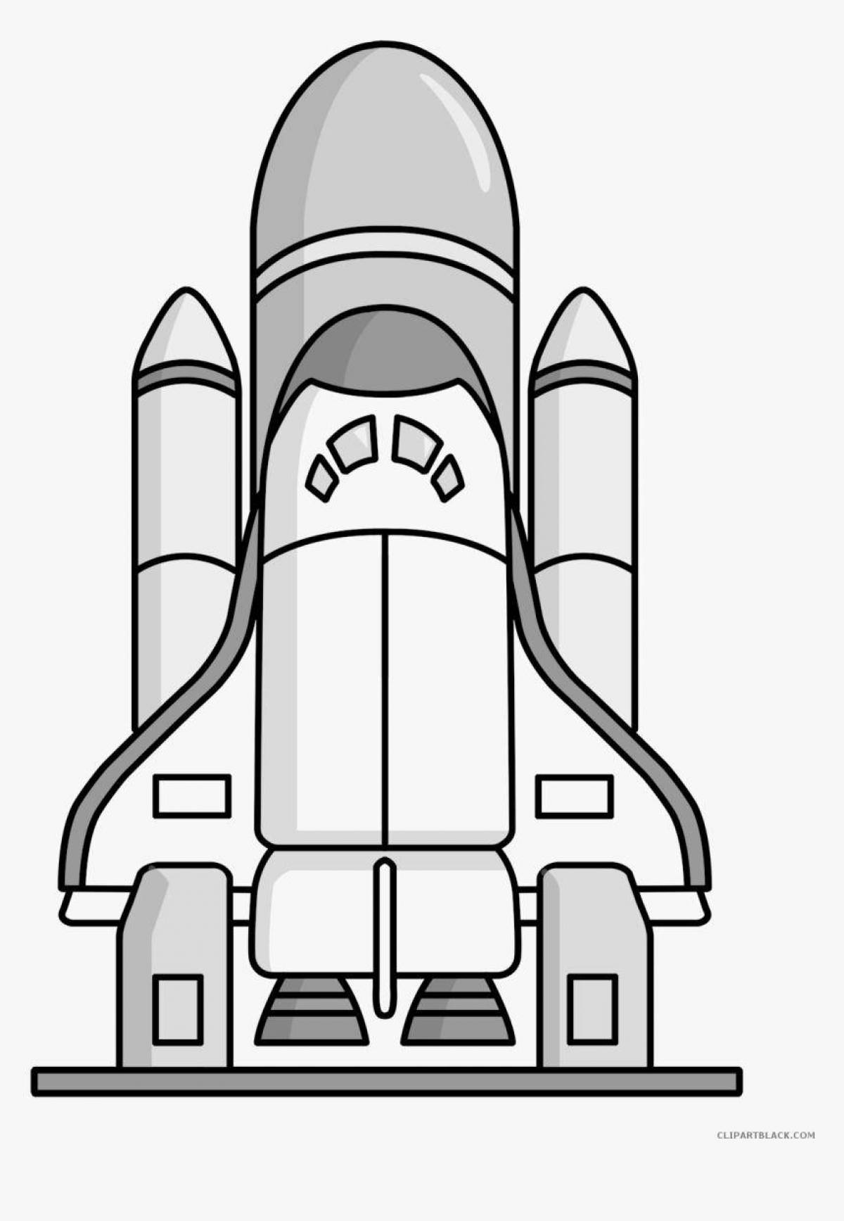 Фото Coloring-explorer shuttle coloring page