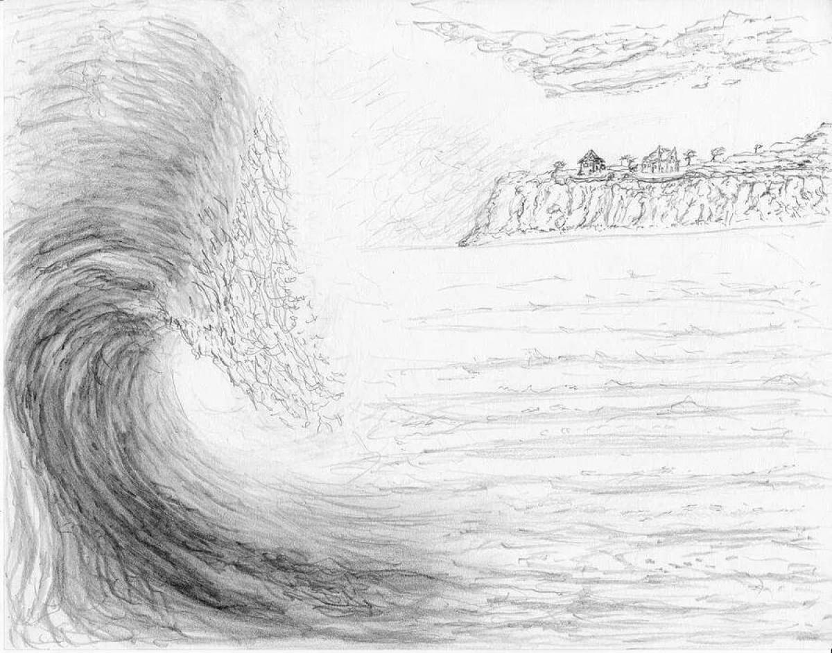 Раскраска гранд цунами