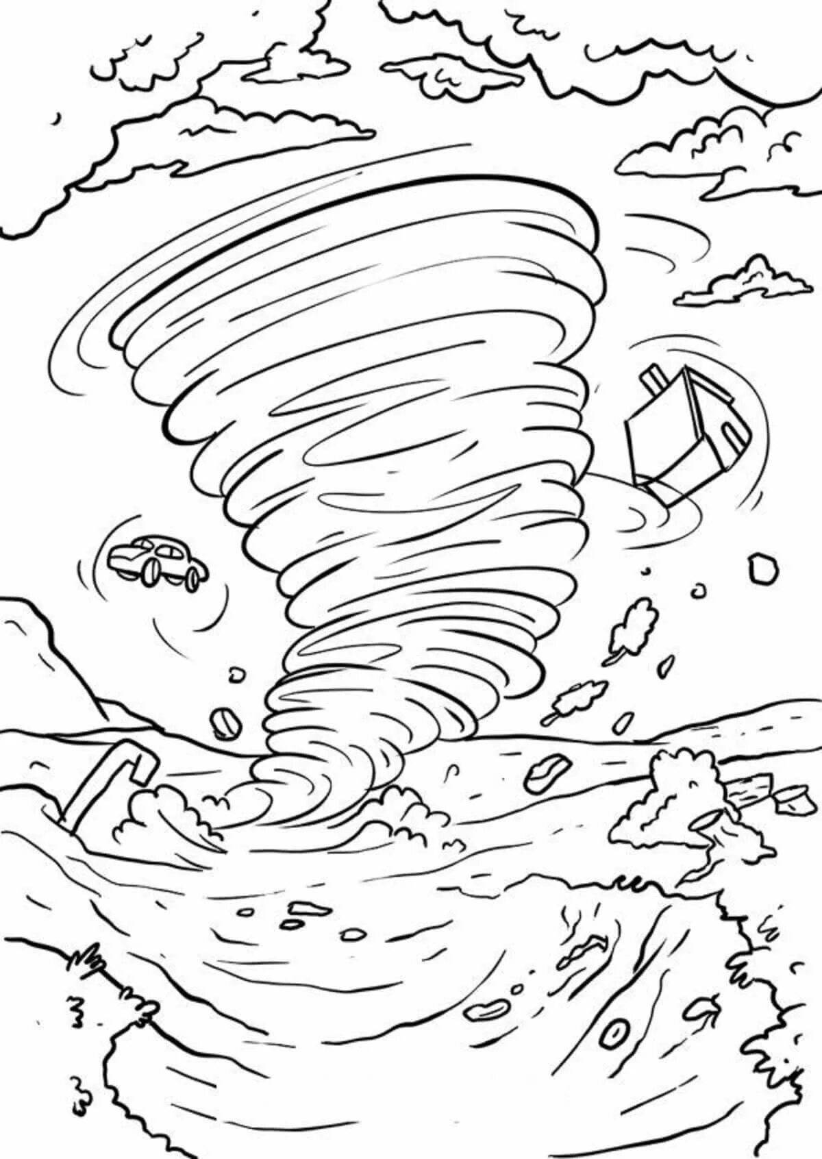 Great tsunami coloring book