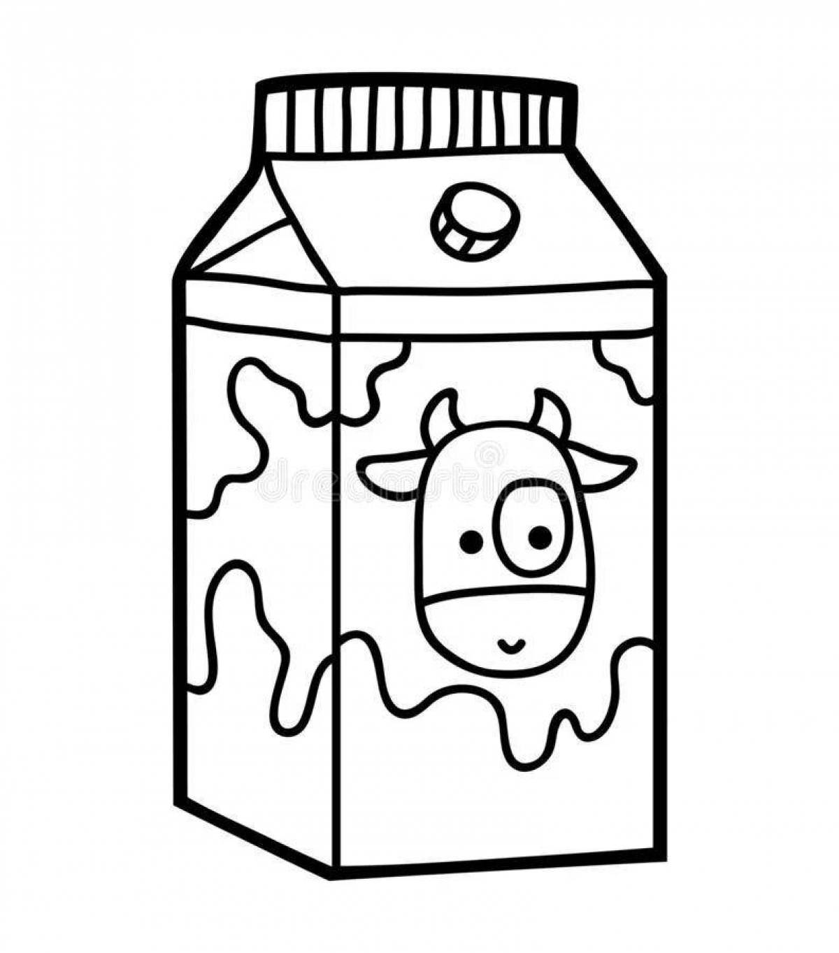 Фото Color-lively kefir coloring page
