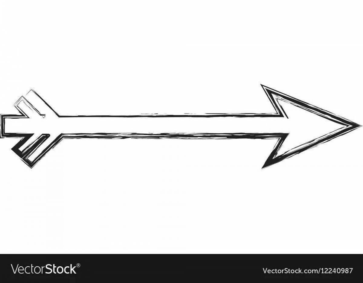 Dazzling Arrow coloring page