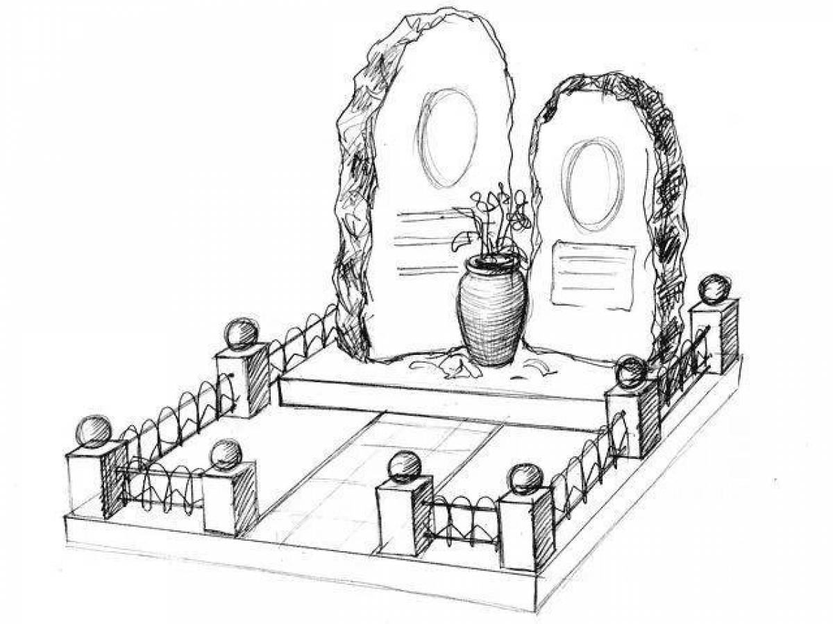 Эскиз памятника на могилу