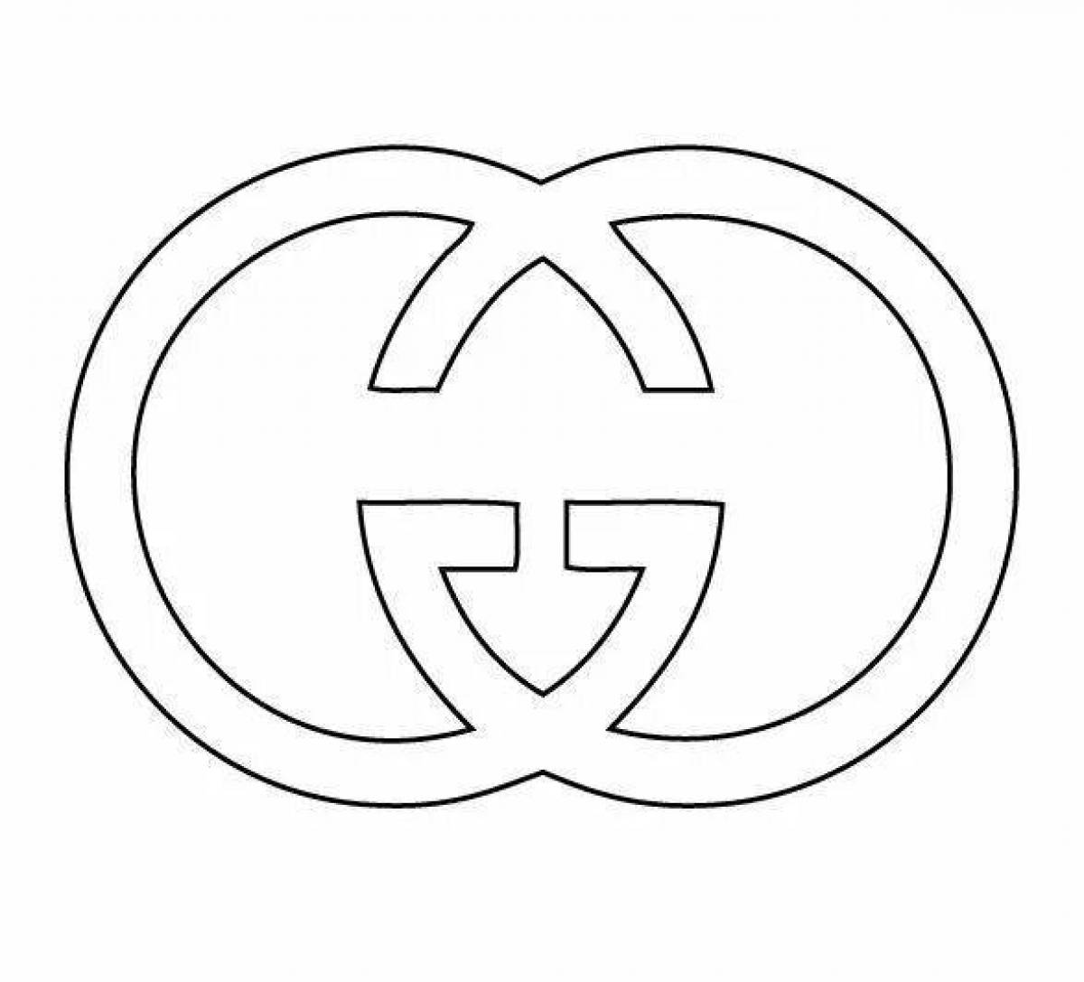 Логотип гуччи раскраска