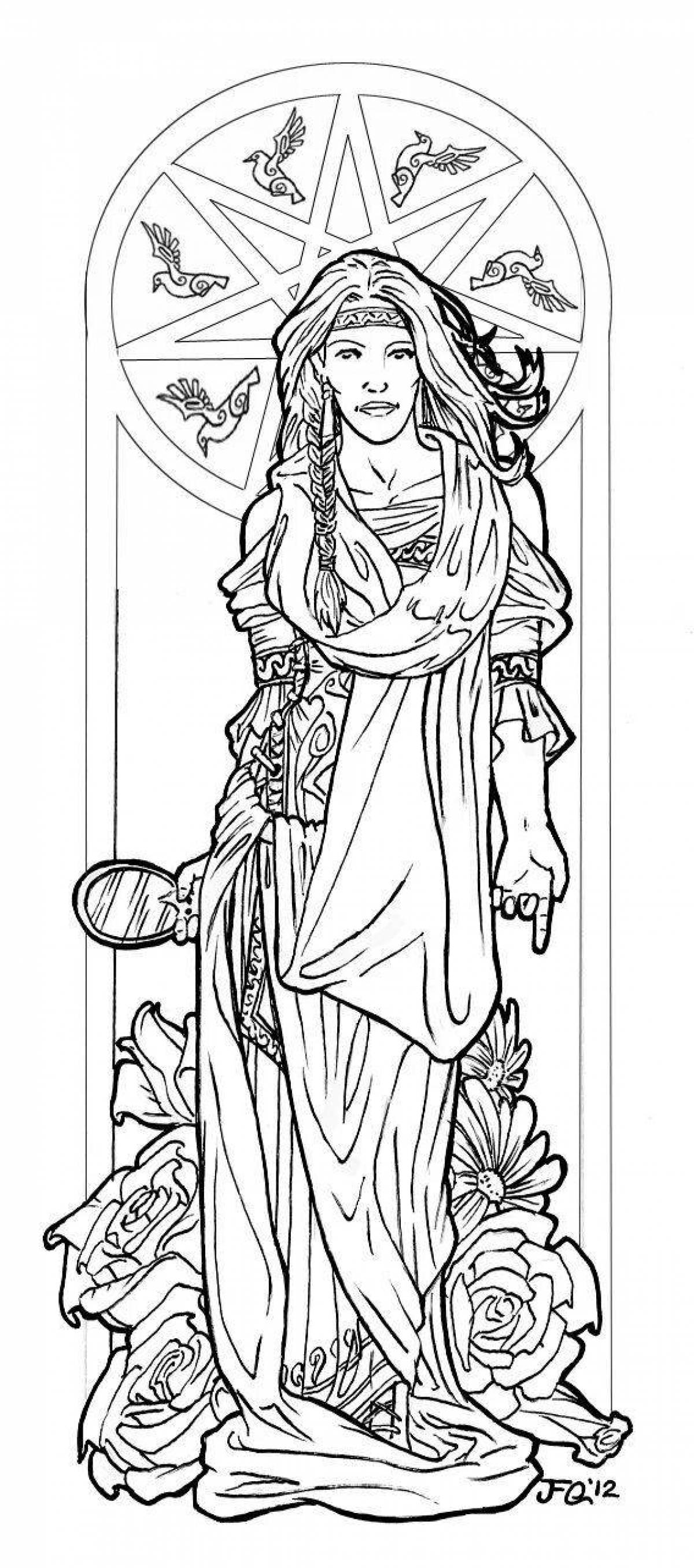 Богиня Деметра раскраска