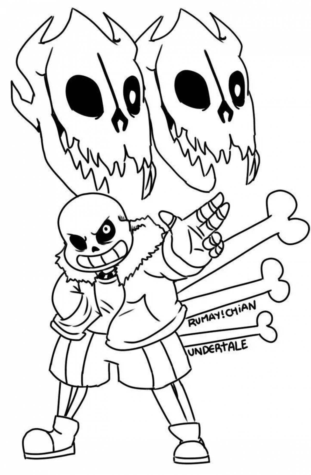 Рисунок санса из undertale