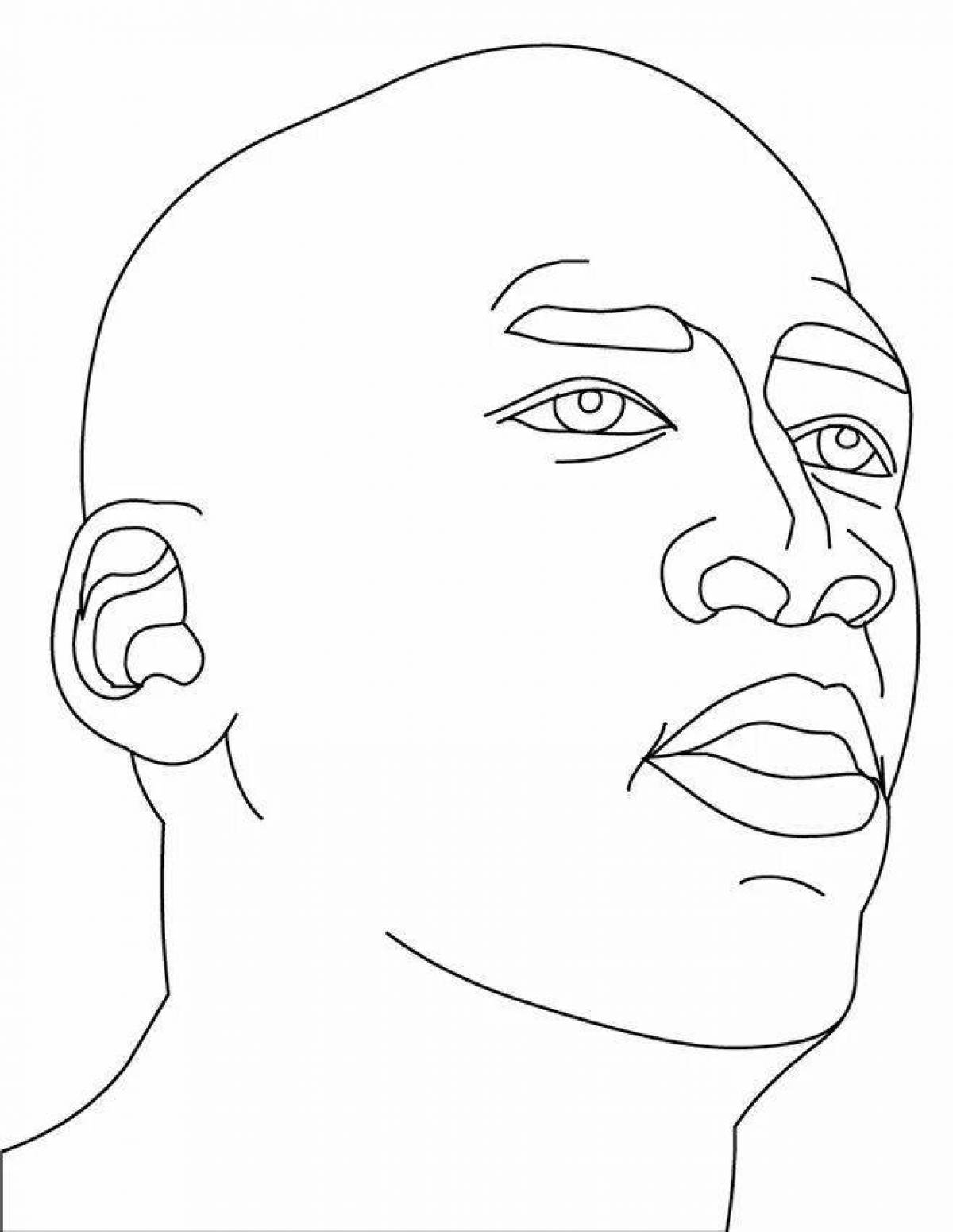 Майкл Джордан рисунок лицо