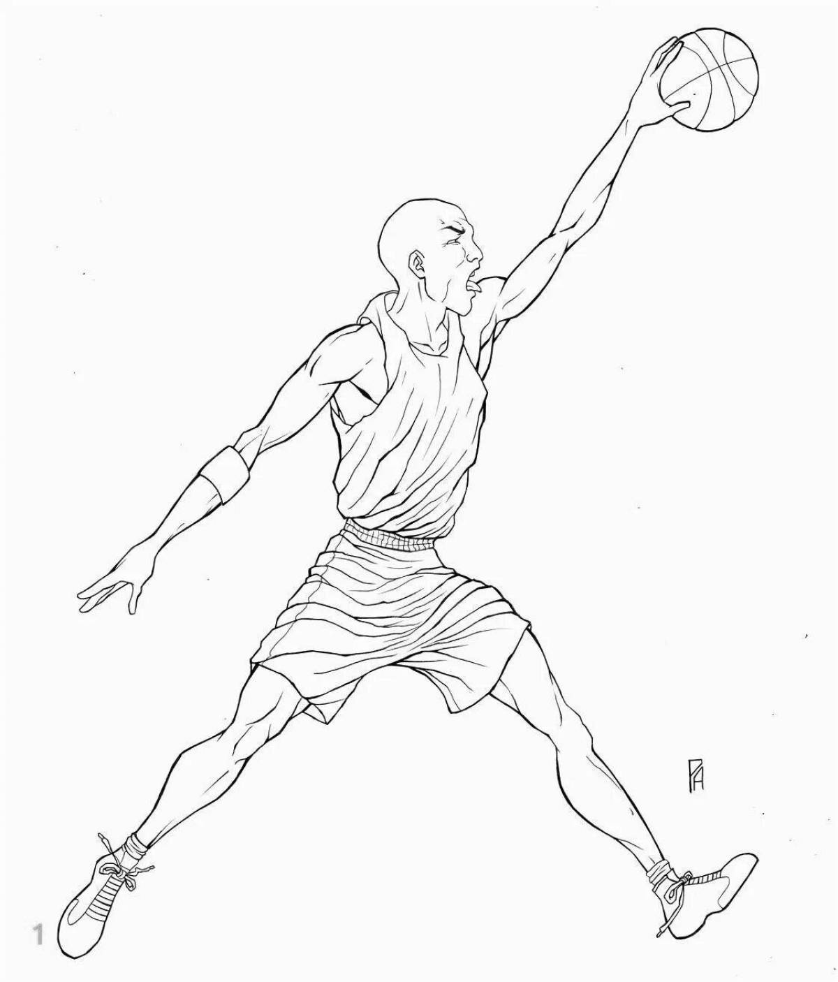 Спортсмен в движении рисунок
