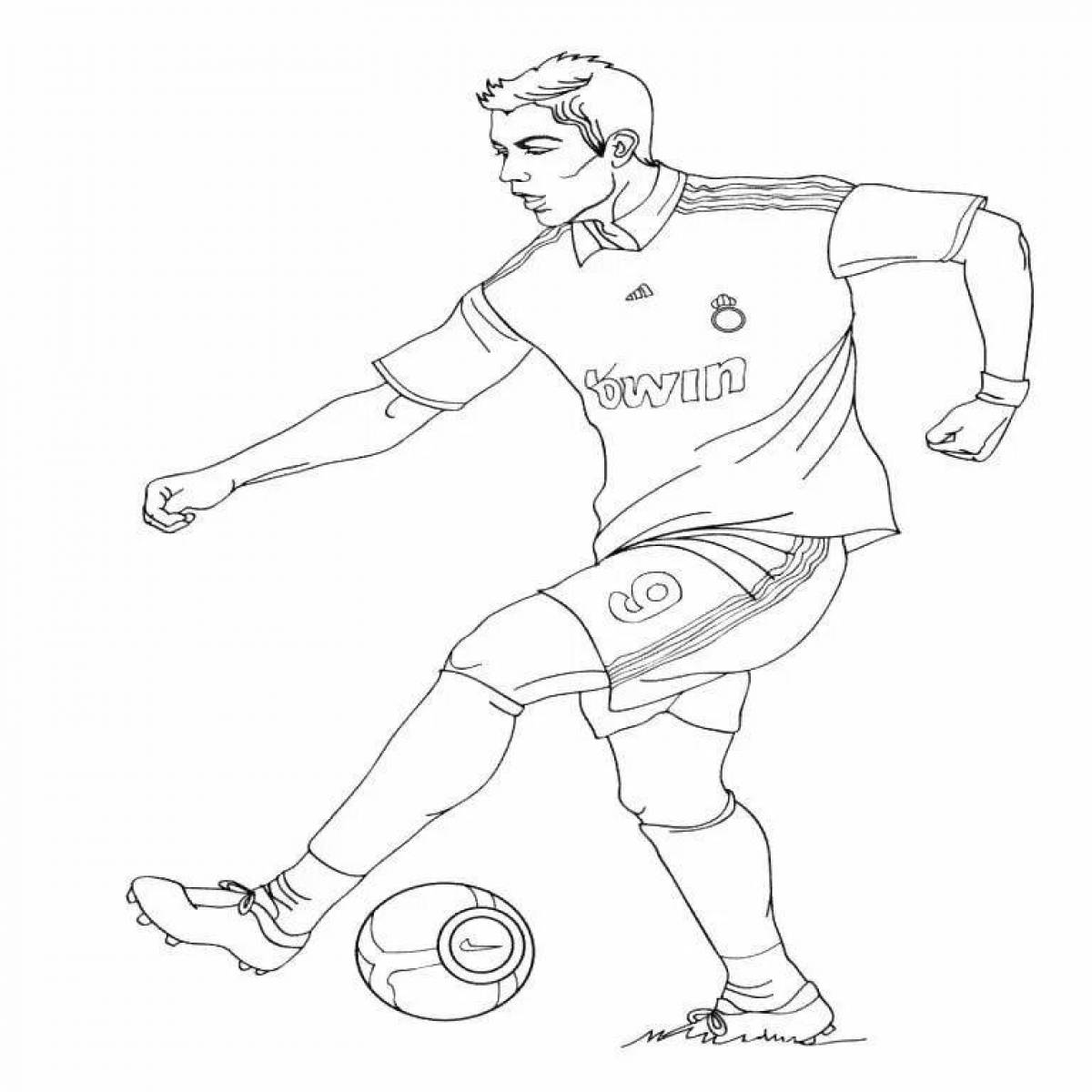 Рисунки футболистов сложные