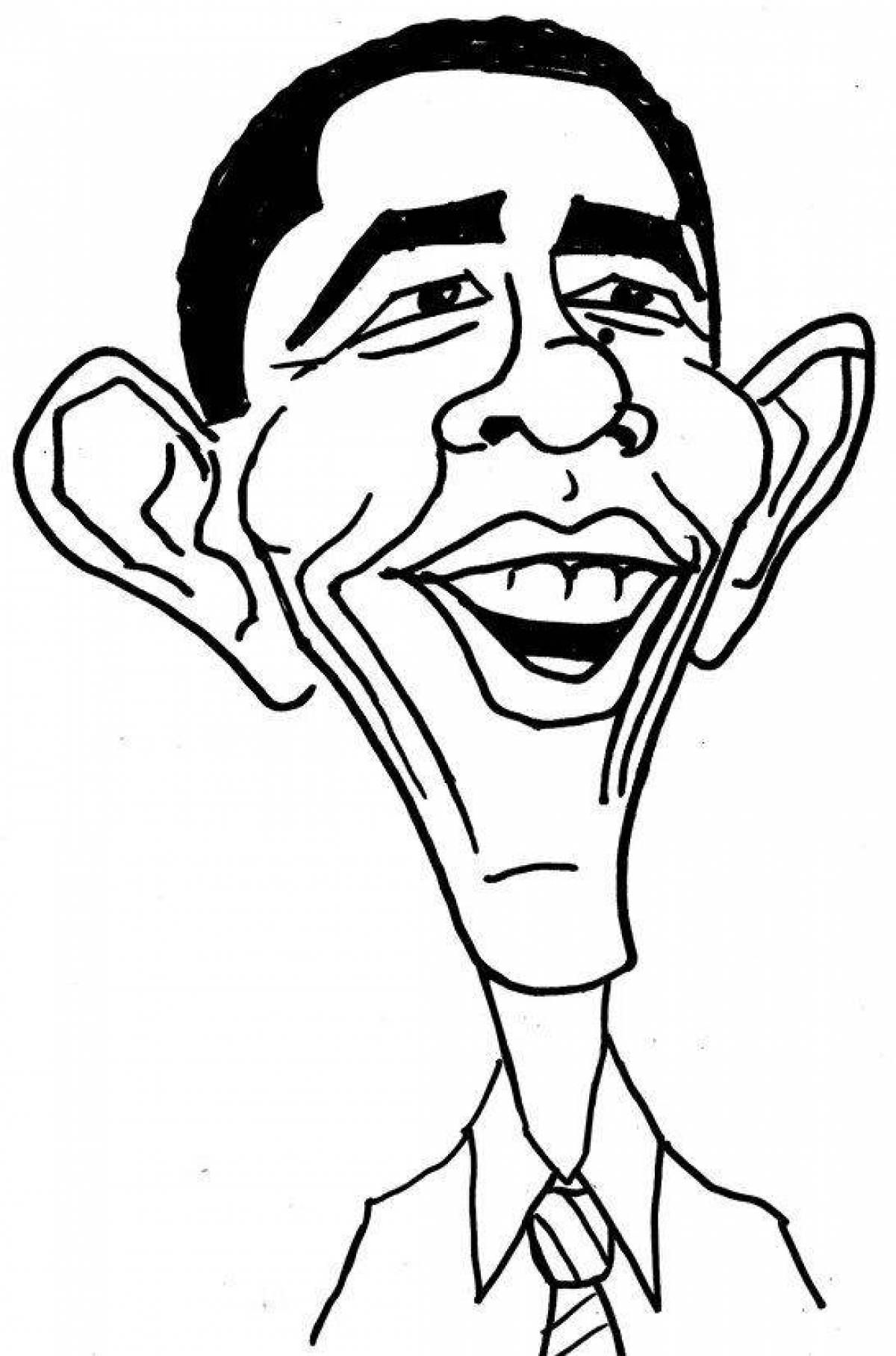 Сатирический портрет 6. Сатирический образ Барак Обама. Сатирический портрет Обама. Барак Обама сатирический портрет. Сатирический портрет 6 класс Обама.