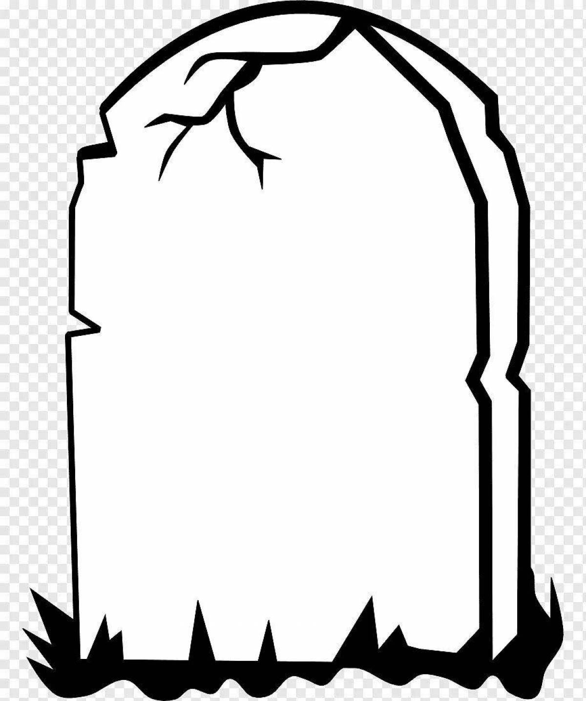 Charming grave coloring page