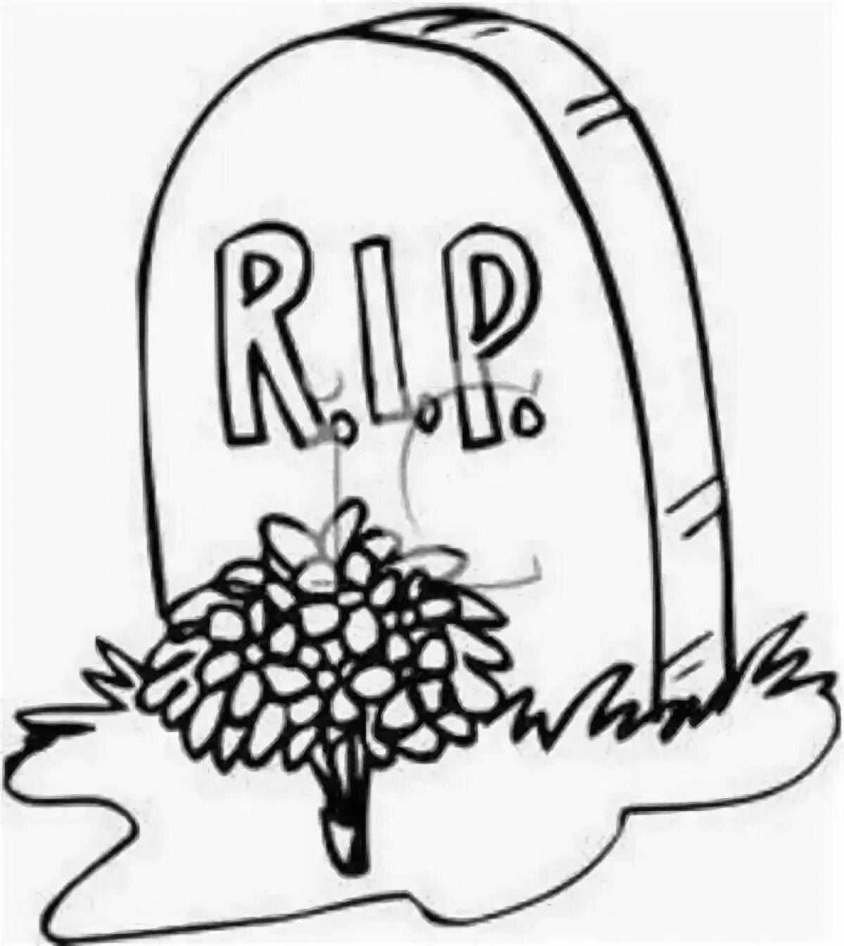 Coloring page wonderful grave