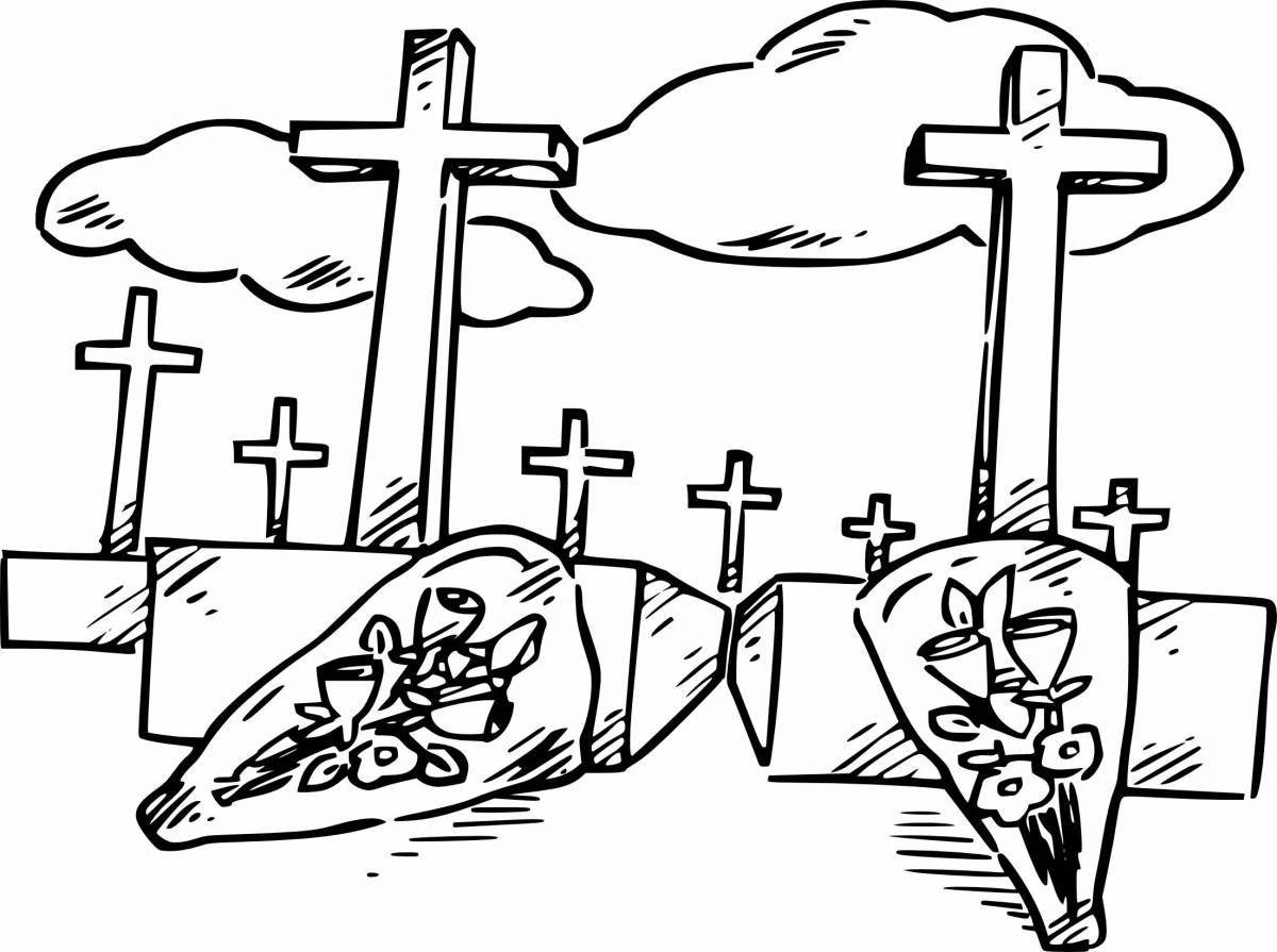 High grave coloring page