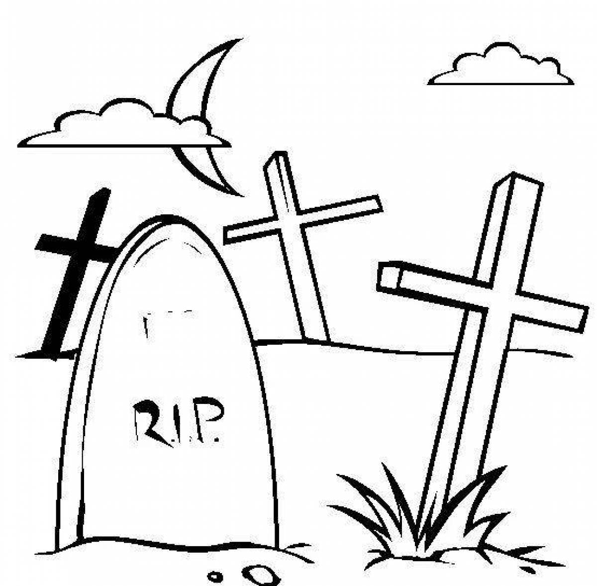Grave grave coloring page