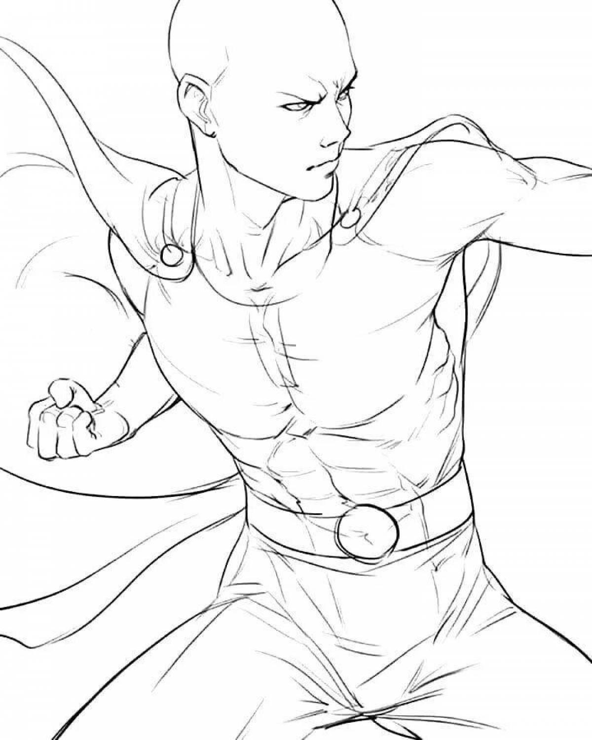 One Punch Man comic coloring book