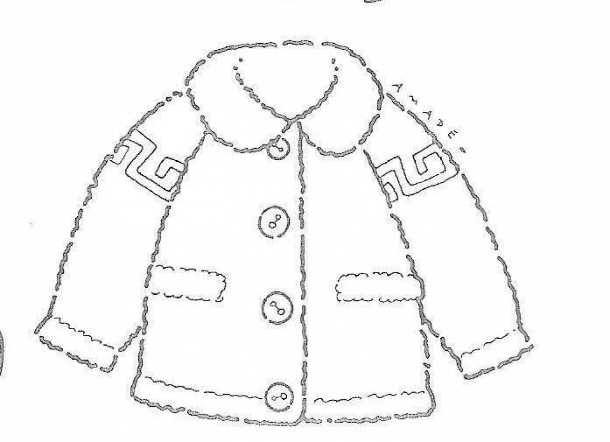 Cozy coat coloring page