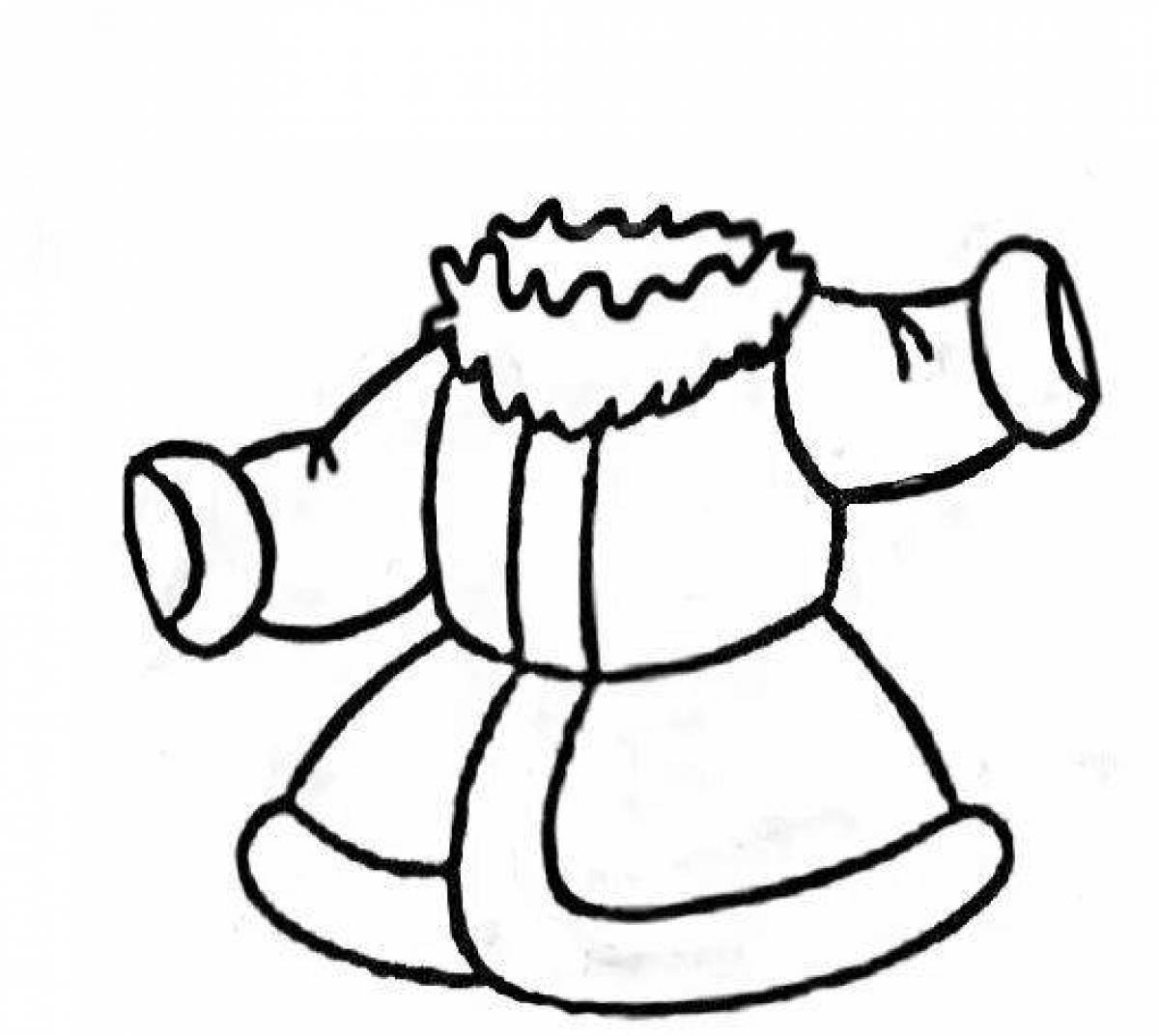 Heavy coat coloring page