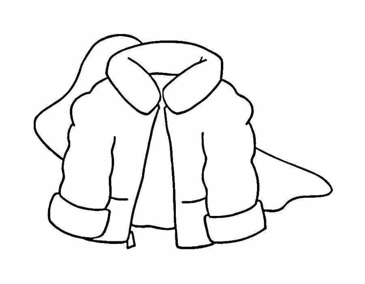 Раскраска стильное пальто