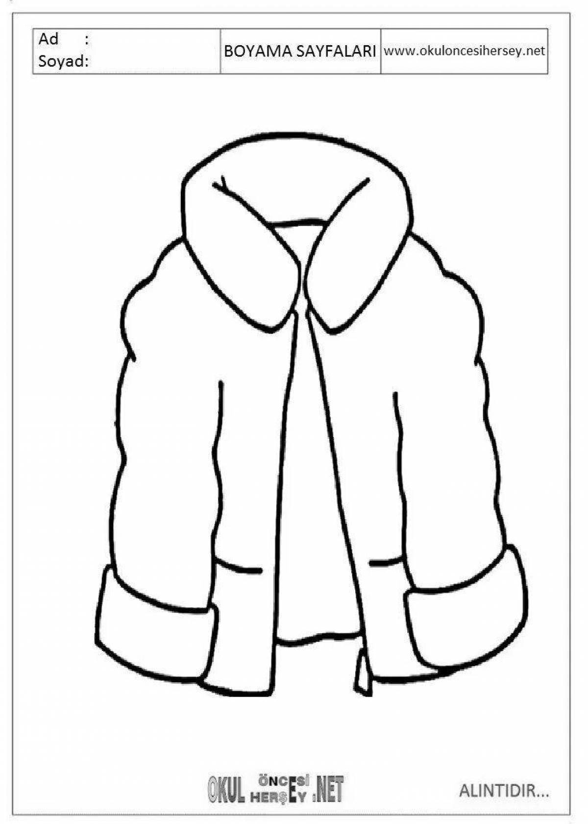 Страница раскраски «простое пальто»