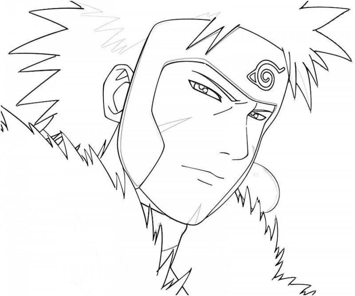Intricately detailed hashirama coloring page