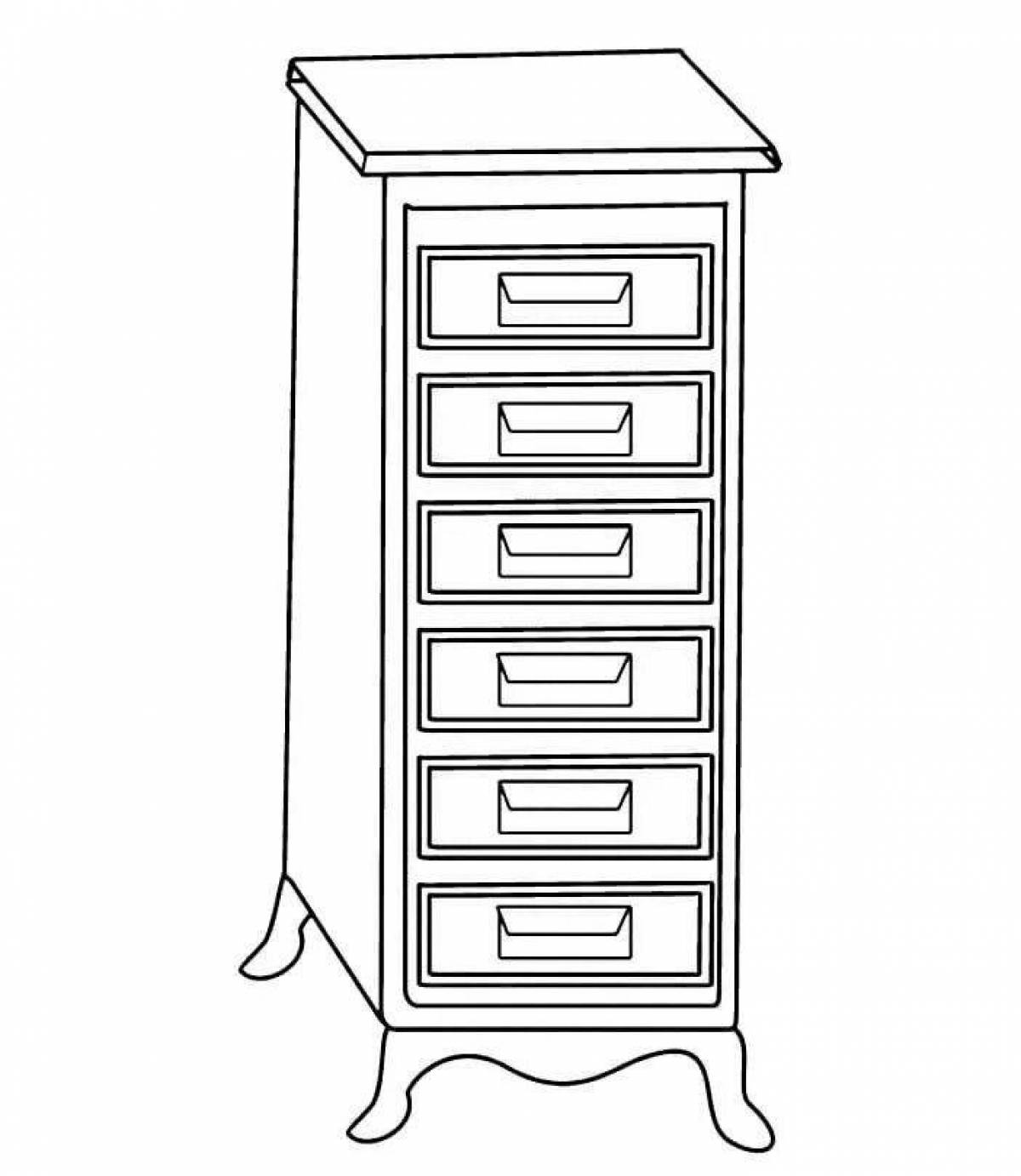 Coloring Chest of Drawers