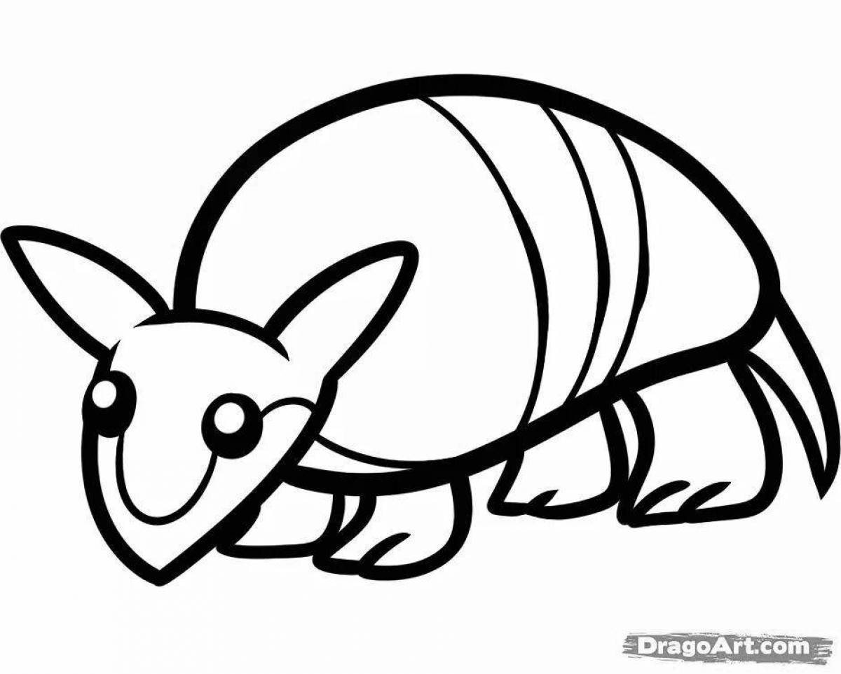 Armadillo fun coloring