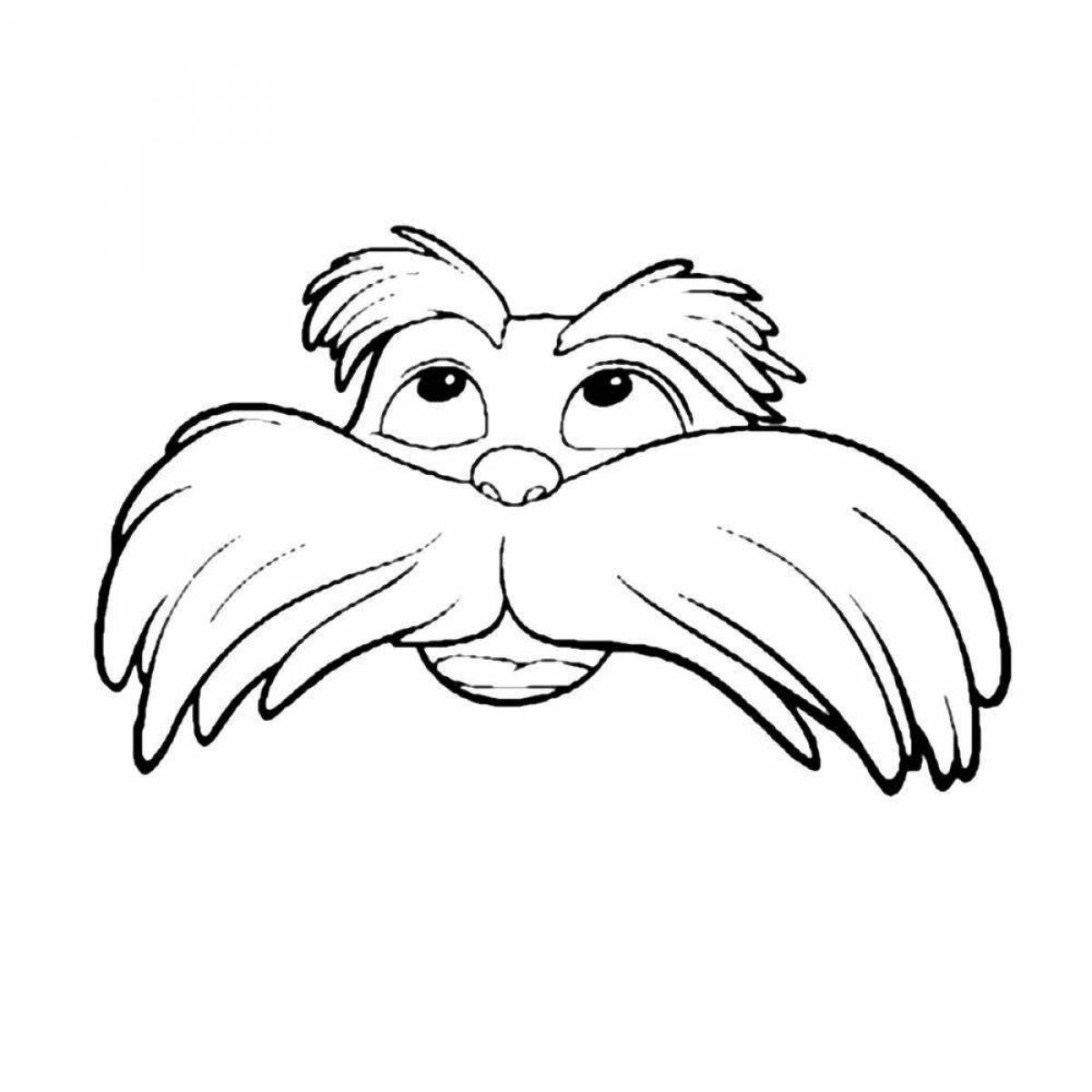 Colorful lorax coloring page