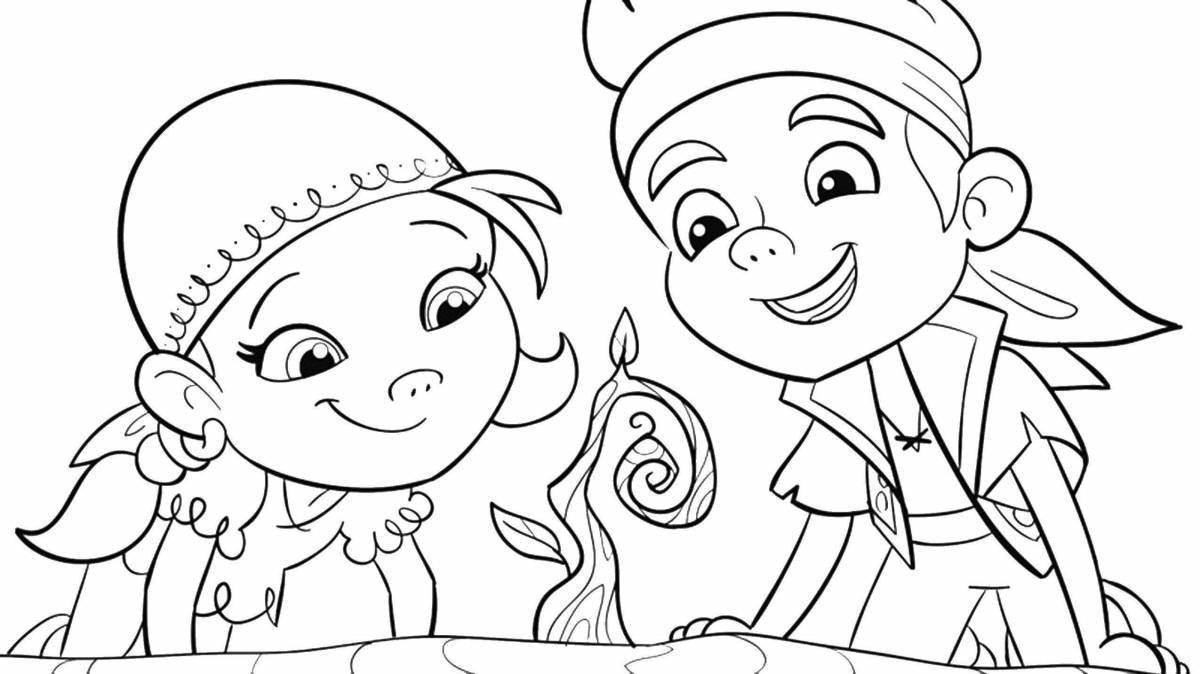 Coloured jingles coloring page