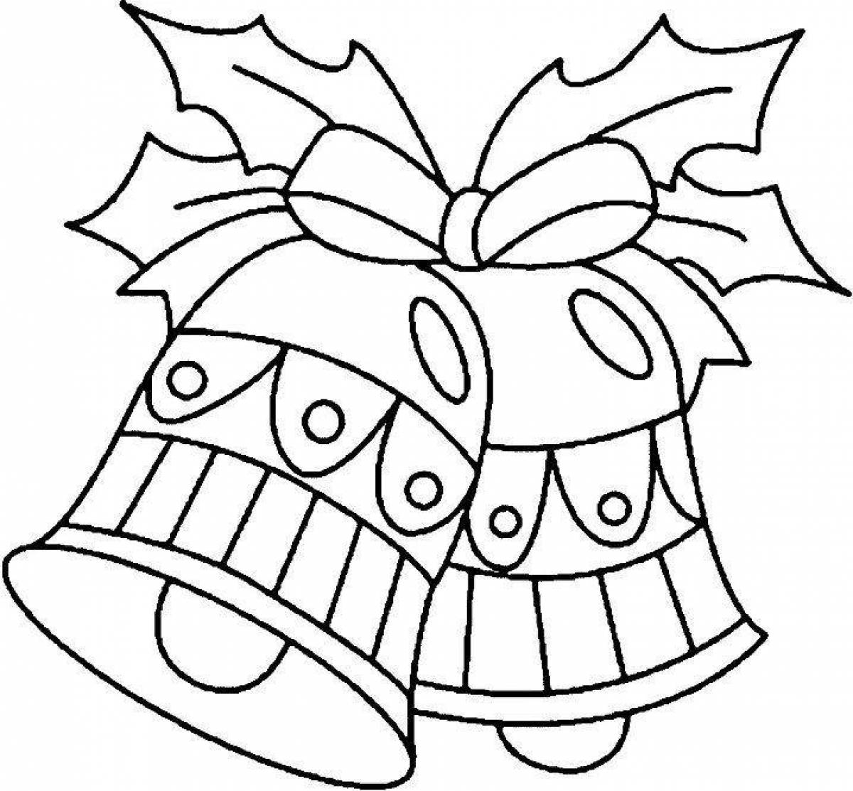 Exalted christmas bell coloring page