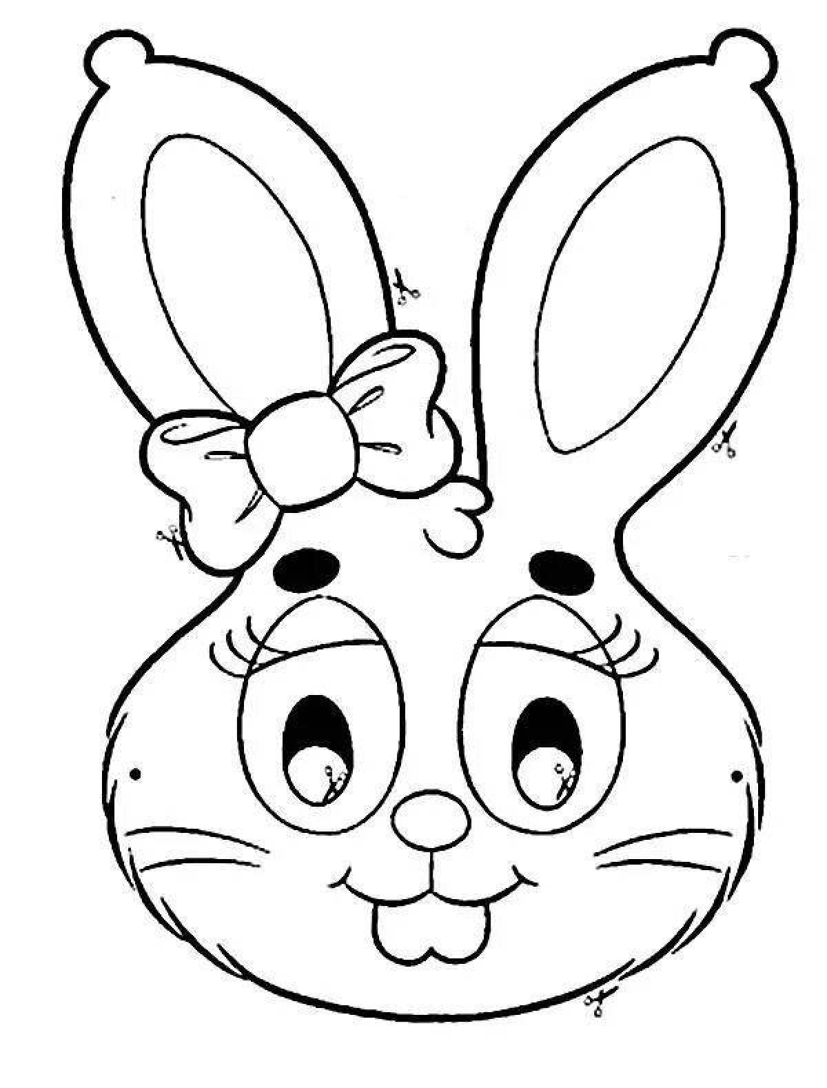 Charming hare coloring page
