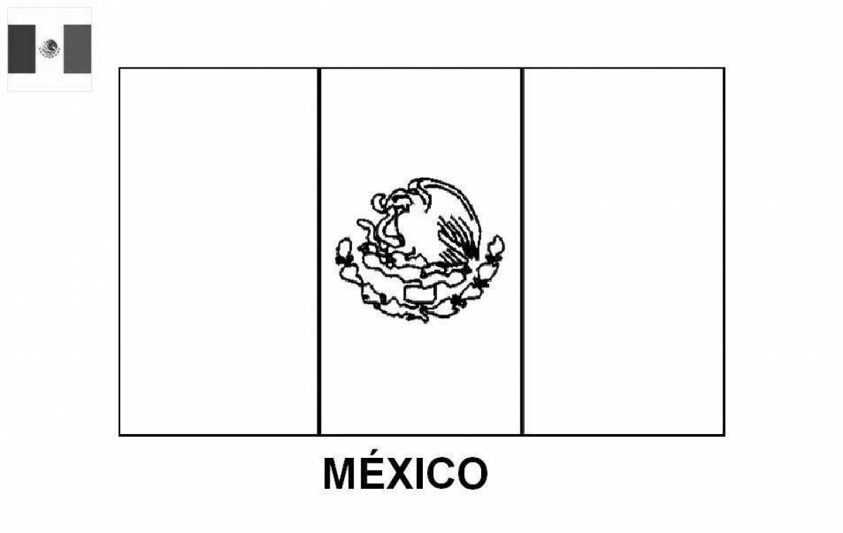Фото Раскраска флаг мексики