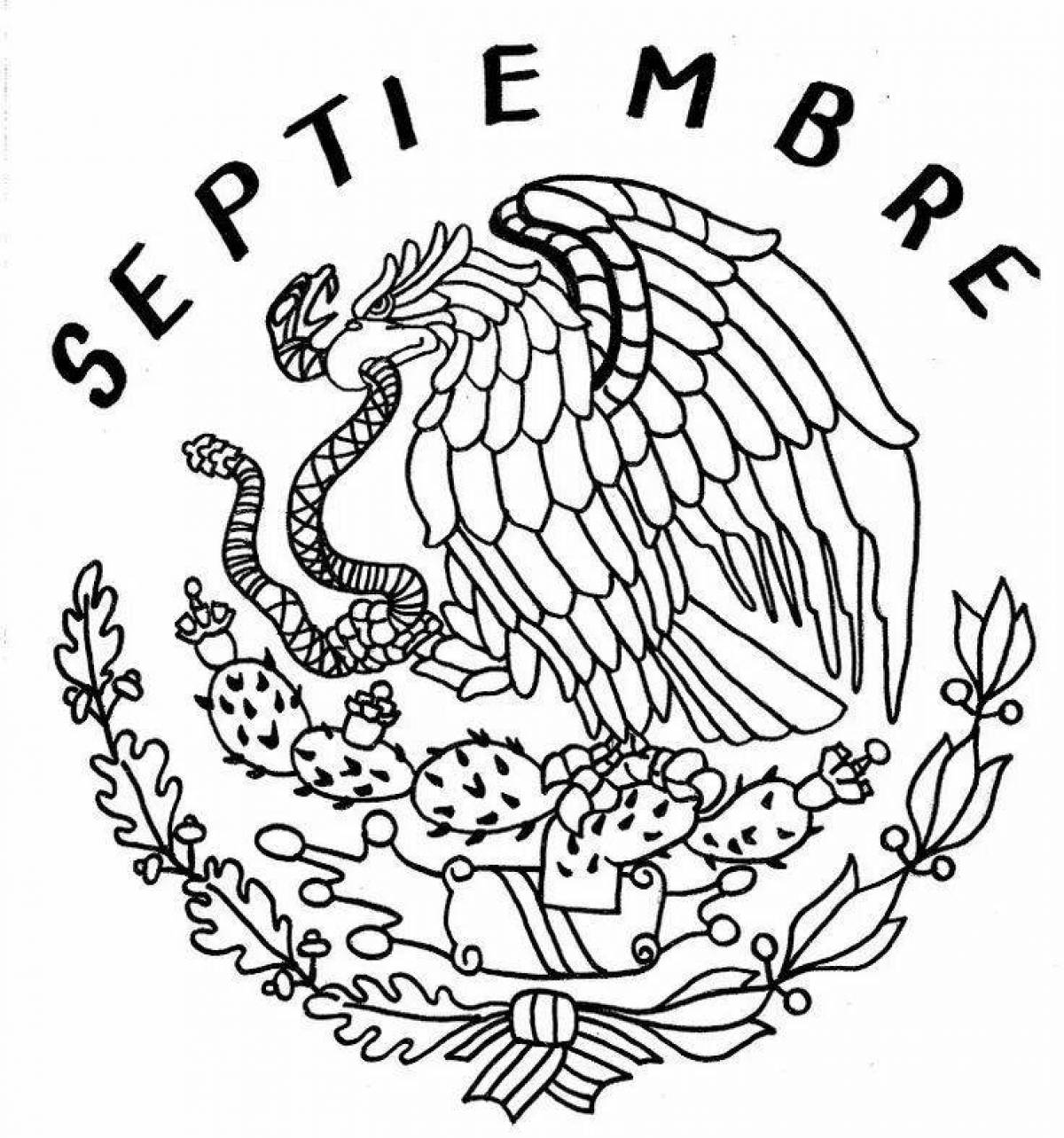 Фото Раскраска великолепный флаг мексики