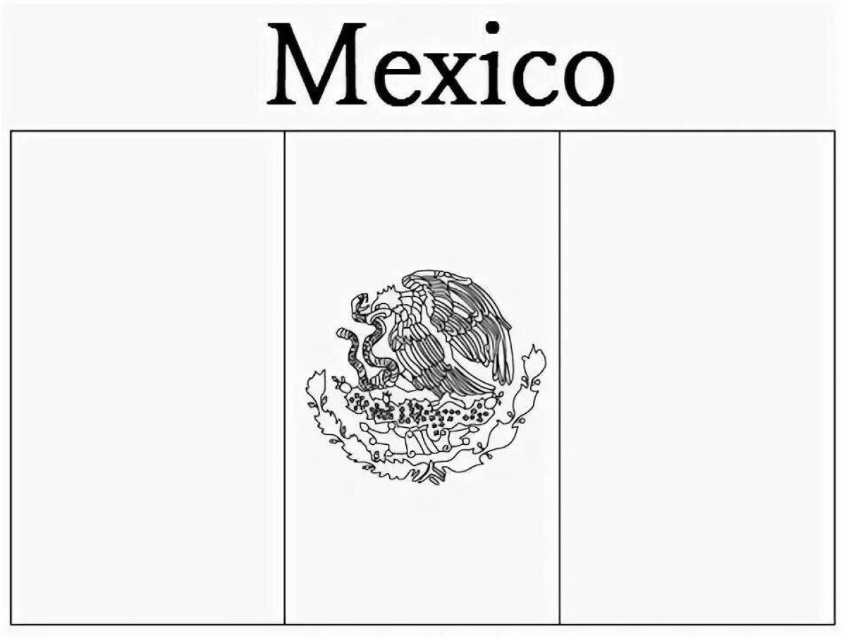 Фото Раскраска сияющий флаг мексики