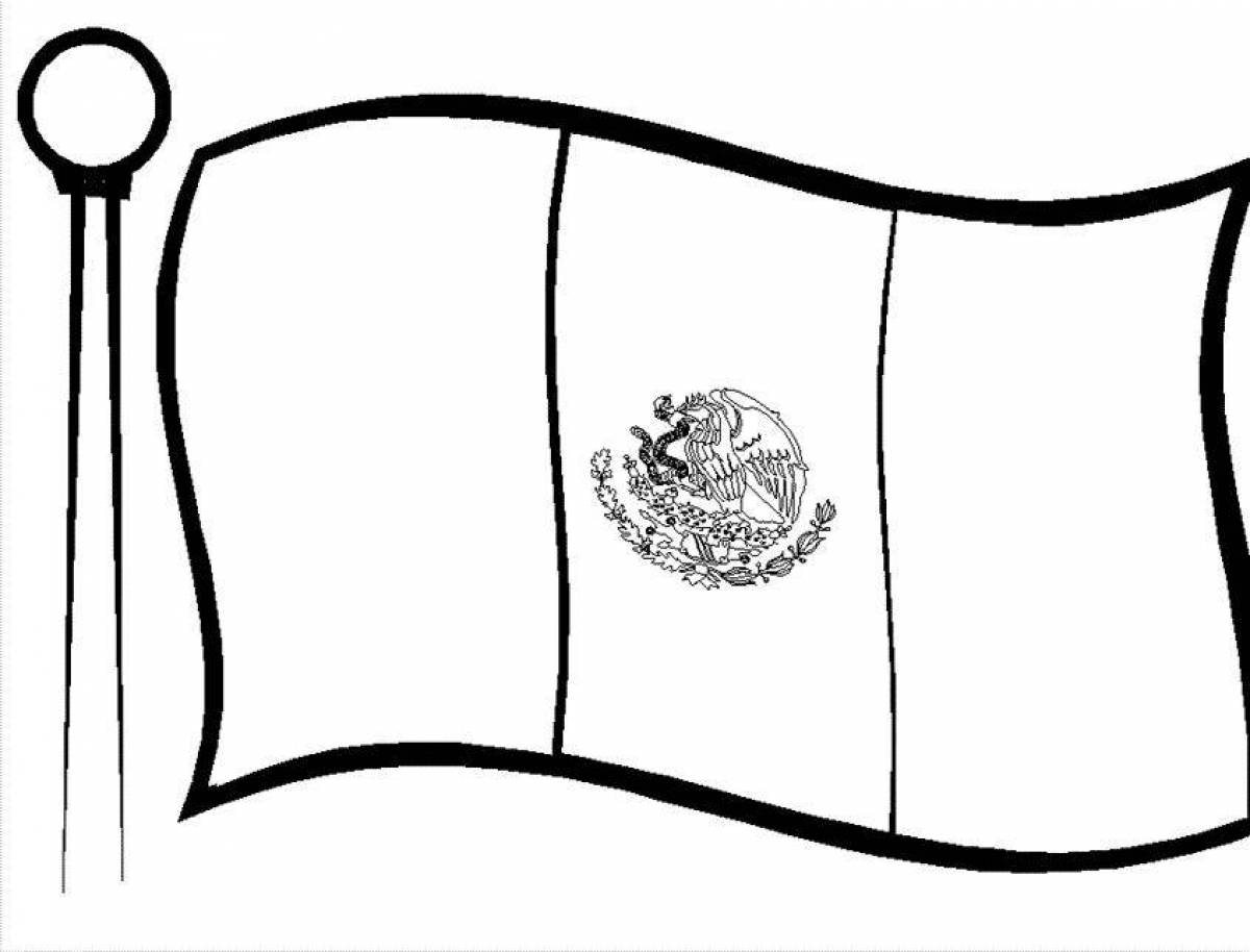 Фото Раскраска сладкий флаг мексики