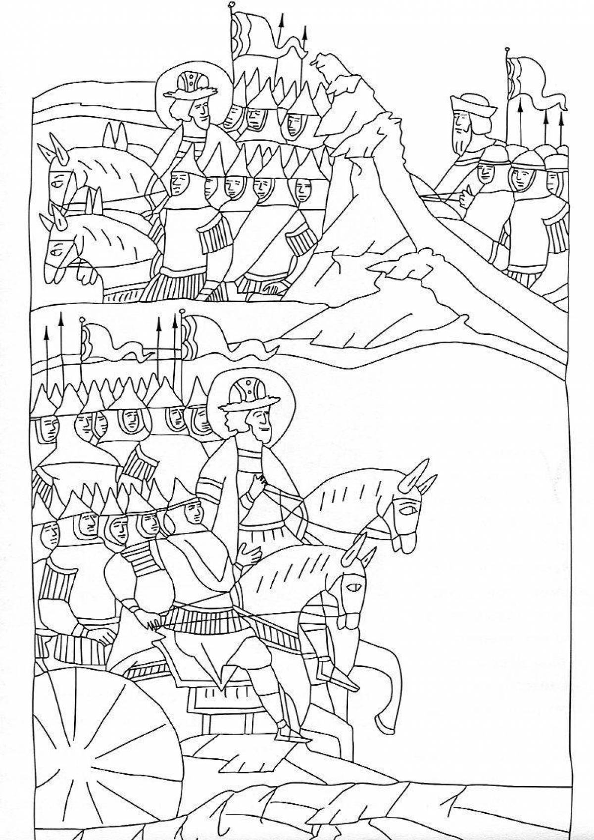 Glorious battle on ice coloring page
