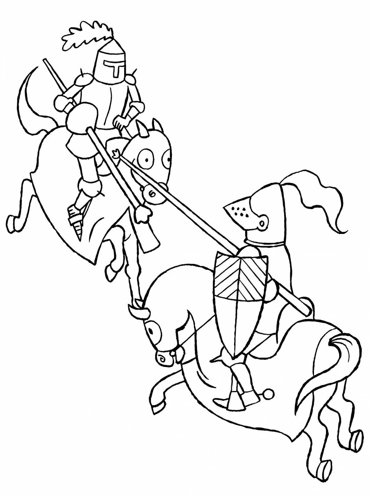 Dazzling Ice Battle coloring page