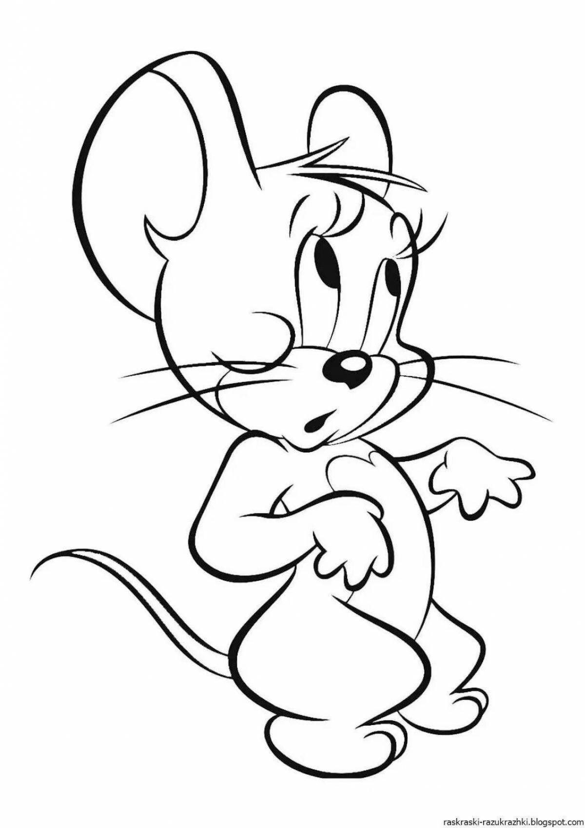 Tim the adorable mouse coloring book