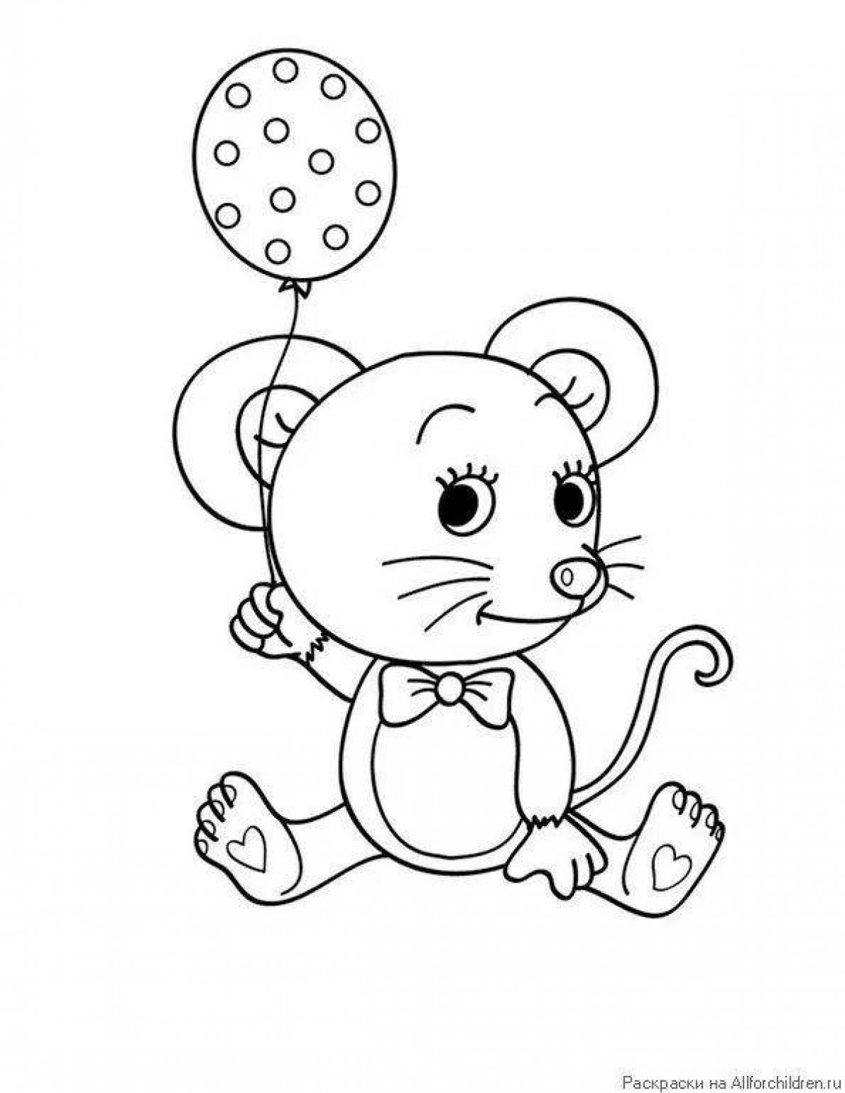 Coloring book happy mouse team