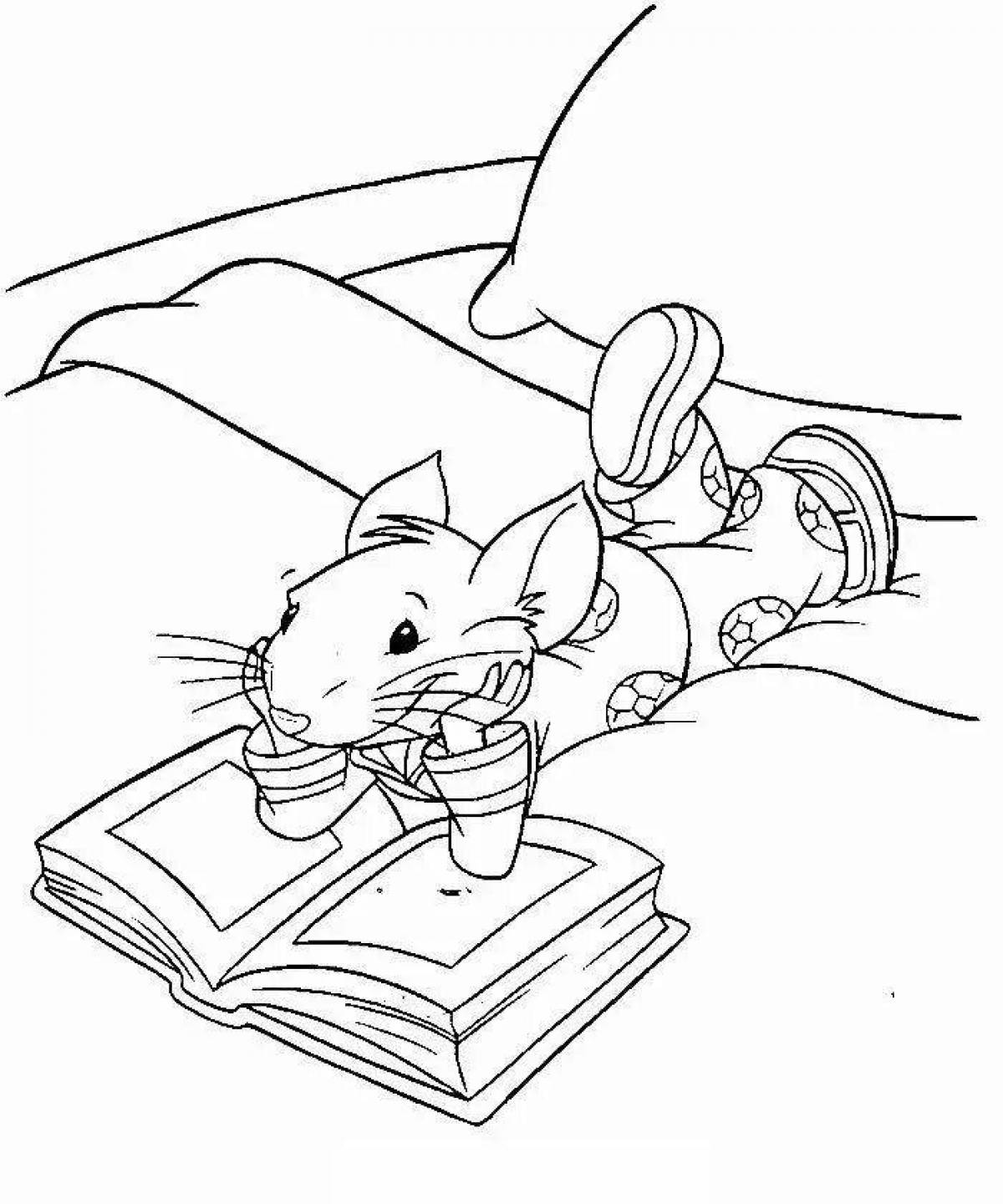 Coloring playful mouse tim