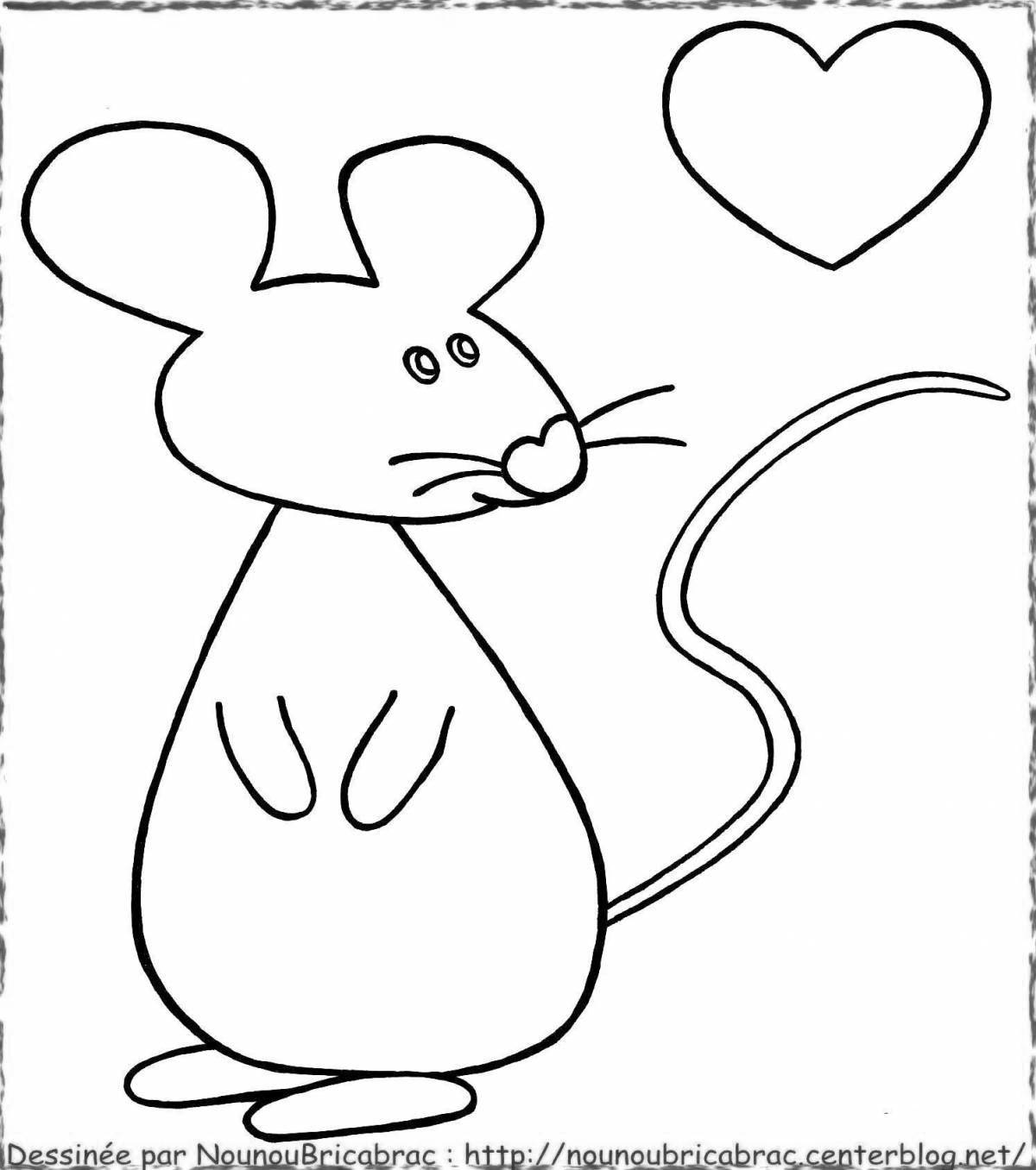 Раскраска жирный мышонок тим