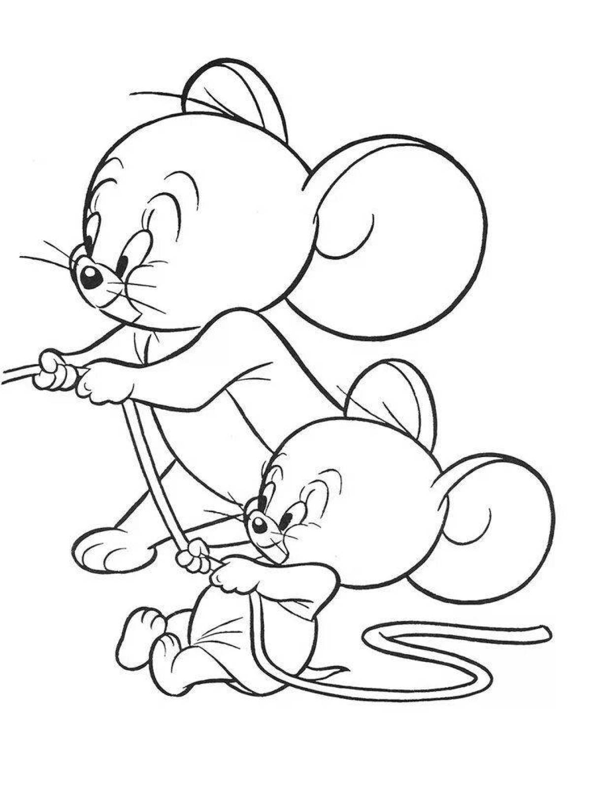 Tim the adorable mouse coloring book