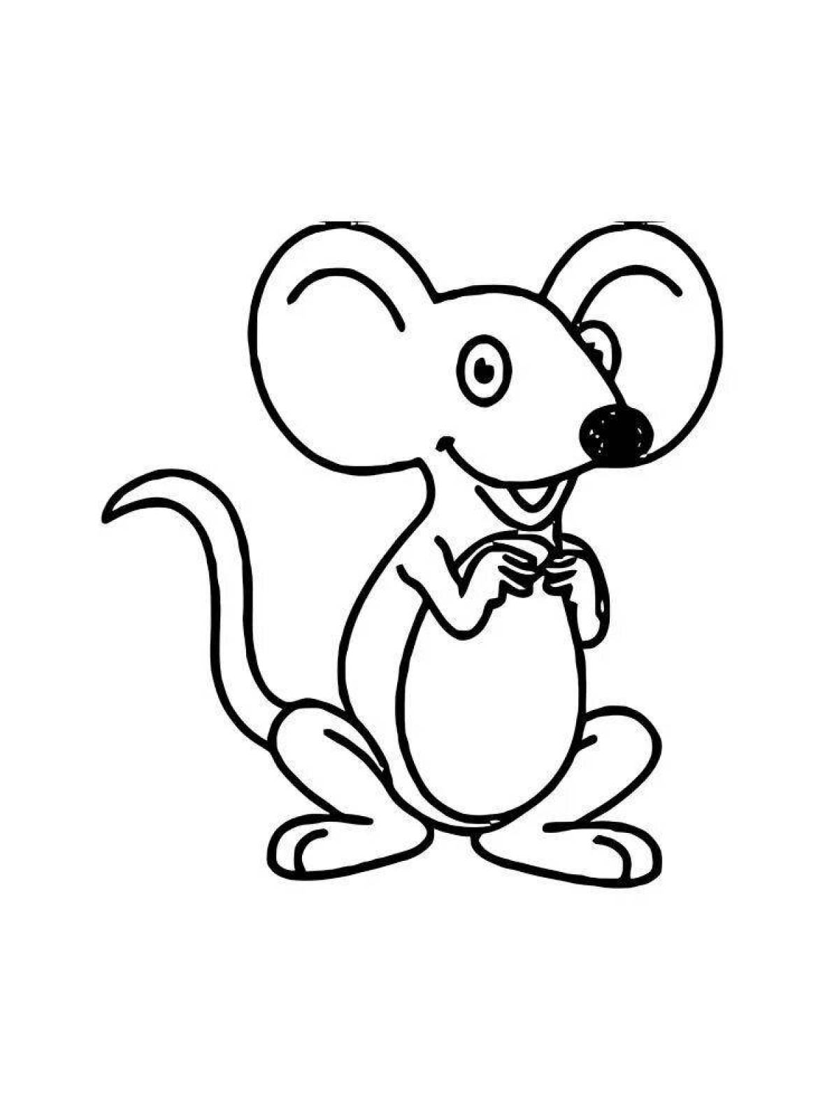 Coloring book sparkling mouse tim