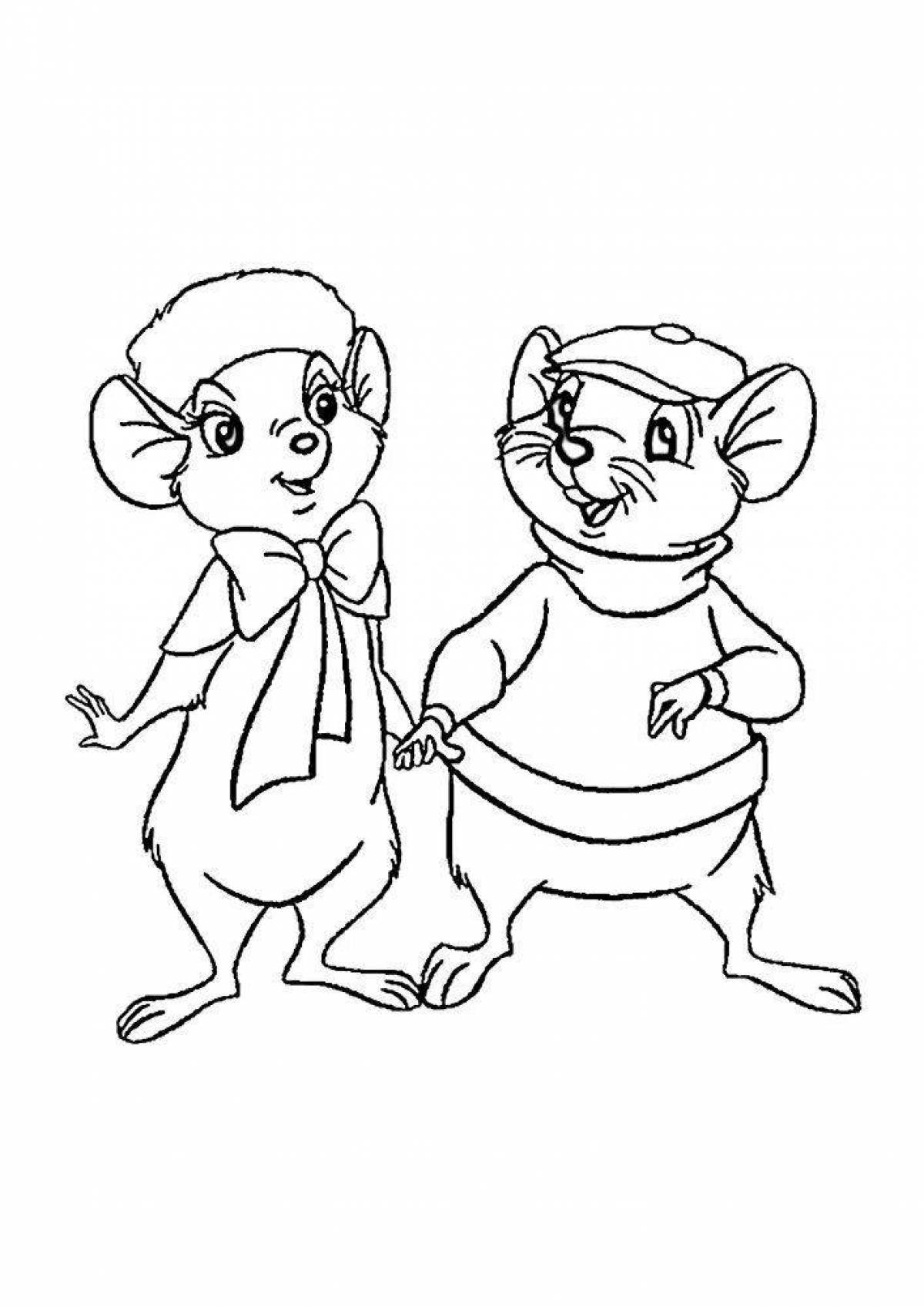 Coloring Shiny Mouse Tim