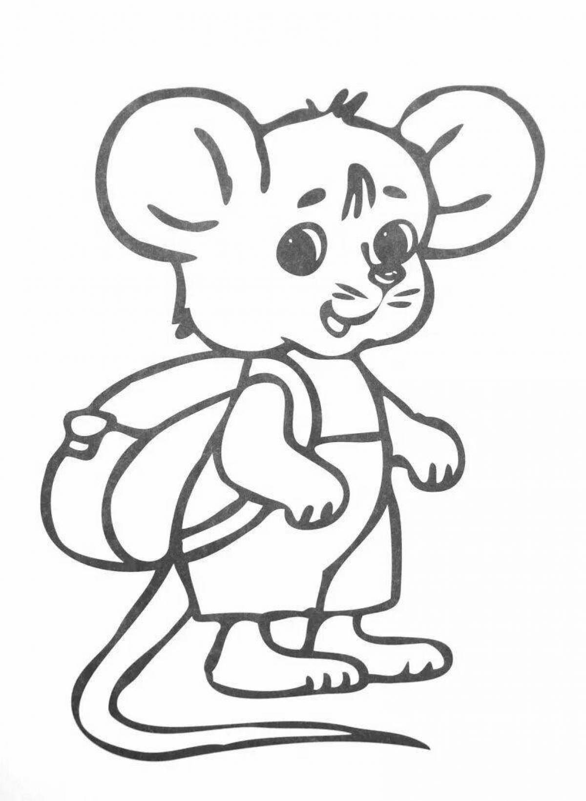 Team shiny mouse coloring page