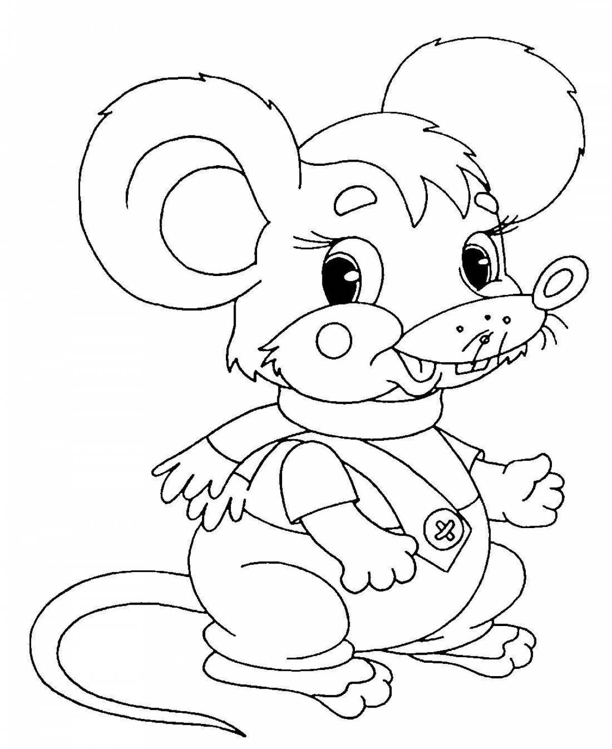 Colouring awesome mouse tim