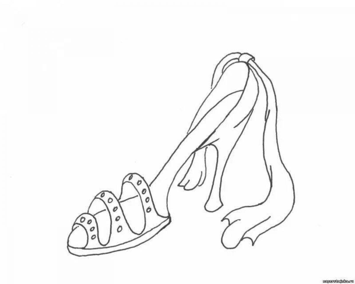Фото Раскраска завораживающая туфелька золушки